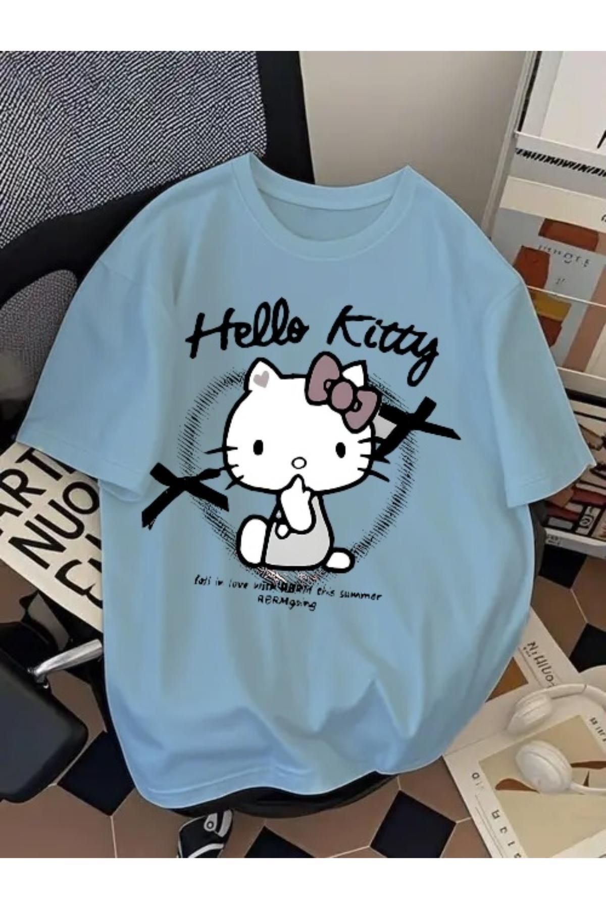 EQİ Hello Kitty Baskılı Oversize T-Shirt