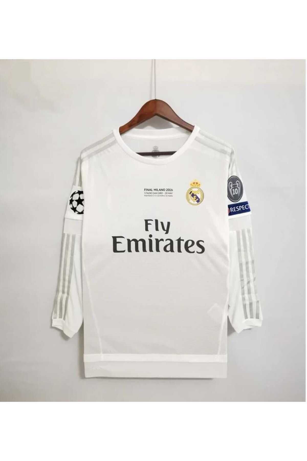 FEEL STYLE R.Madridd 2016 Şampiyonlar Ligi Finali Cristiano Ronaldo Nostalji Forması (WHİTE)