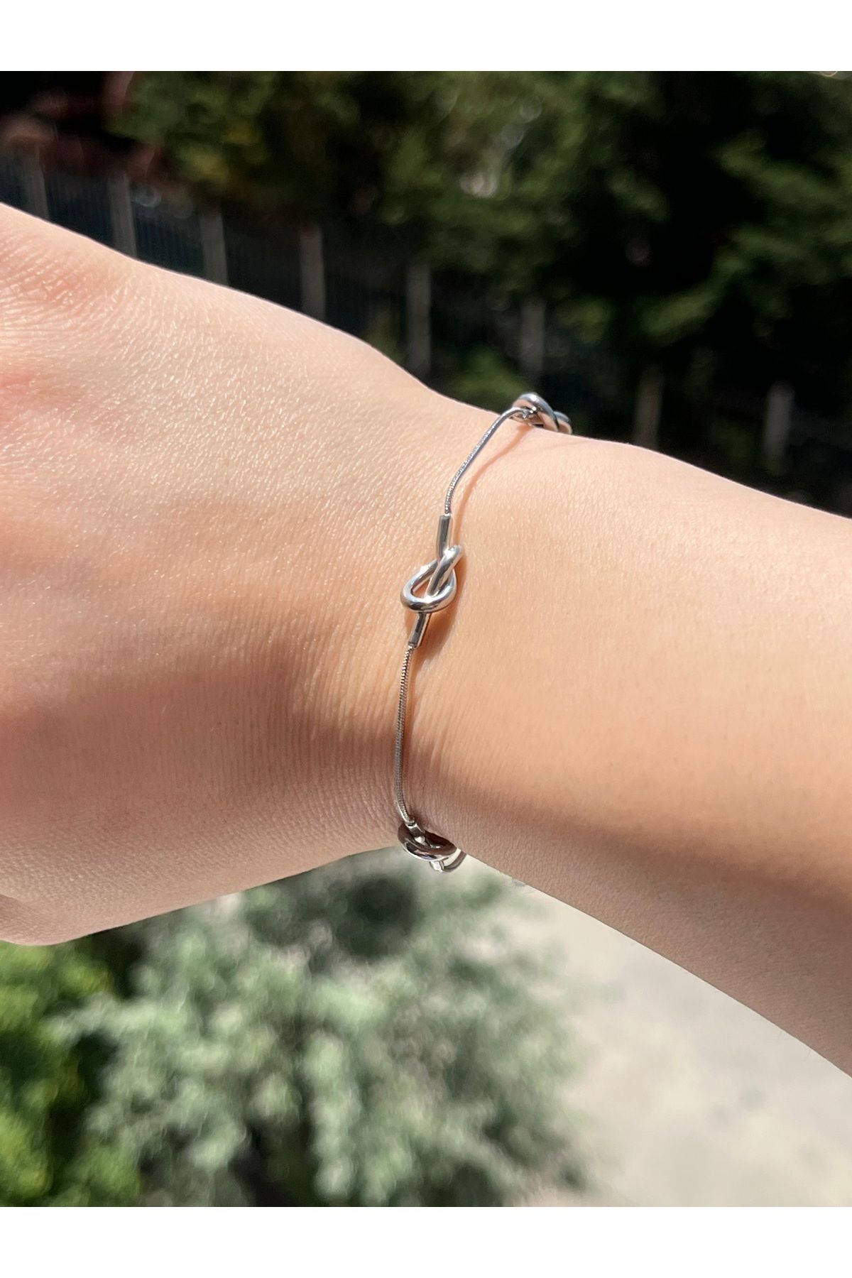 B&E SHİNE JEWERLY “Kararmaz Çelik Düğüm Detay Kolye