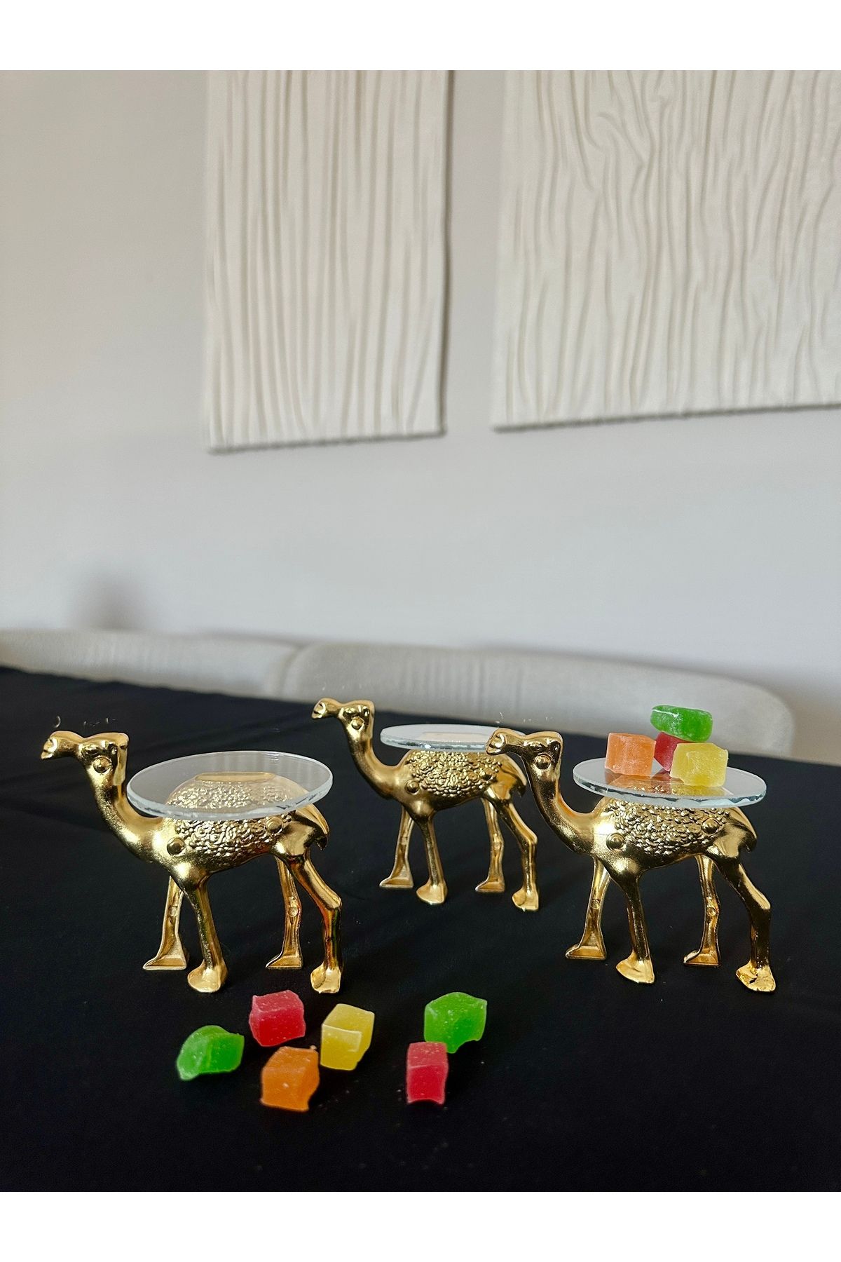Melinda home Gold 6 ‘lı Kahve yanı Lokumluk Makaronluk Şekerlik Çikokata Sunumluk