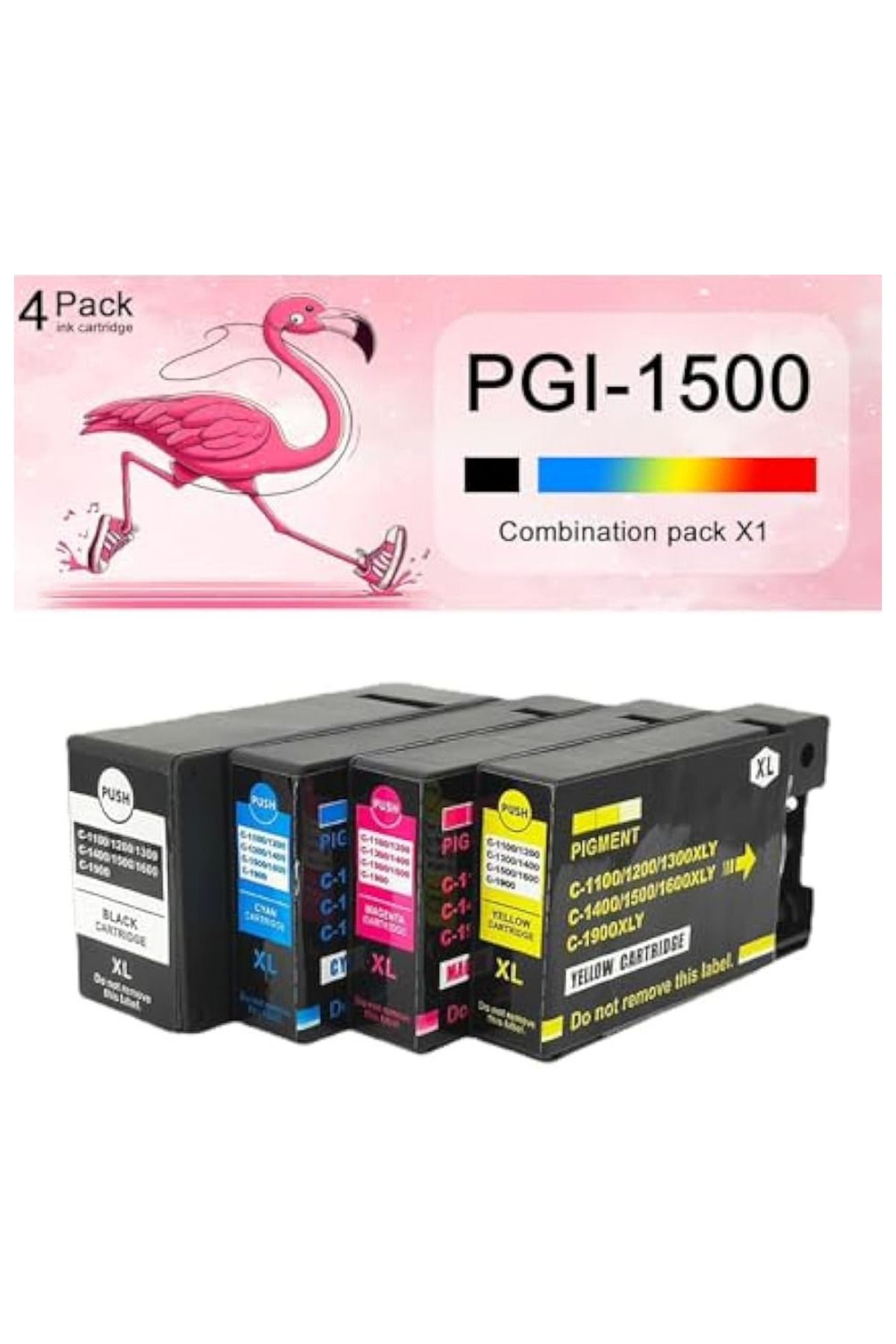TecHarbor Pgı-1500xl Canon / Maxify Mb2050 /Mb2150 / Mb2155 / Mb2350 / Mb2750/ Mb2755 4 Renk Set Muadil Kartuş