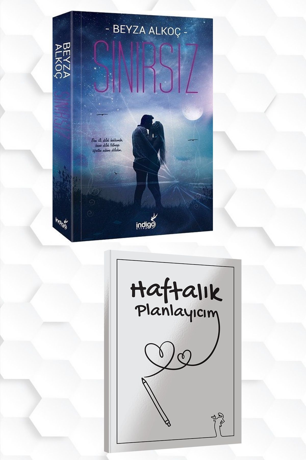 İndigo Kitap CİLTLİ-BEYZA ALKOÇ-SINIRSIZ+HAFTALIK PLANLAYICIM (52 HAFTA) HEDİYE