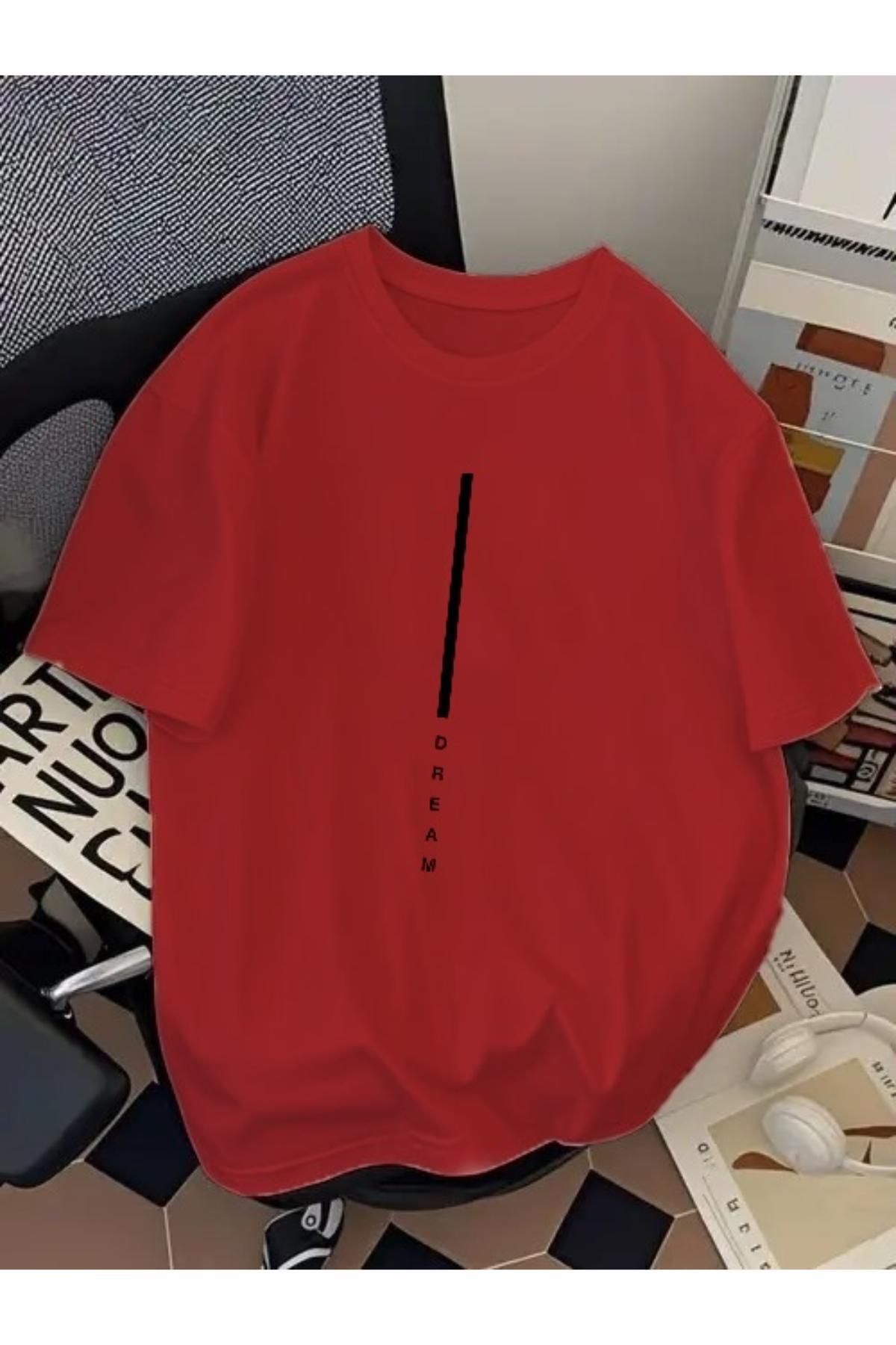 EQİ Dream Siyah Çizgi Baskılı Oversize T-Shirt