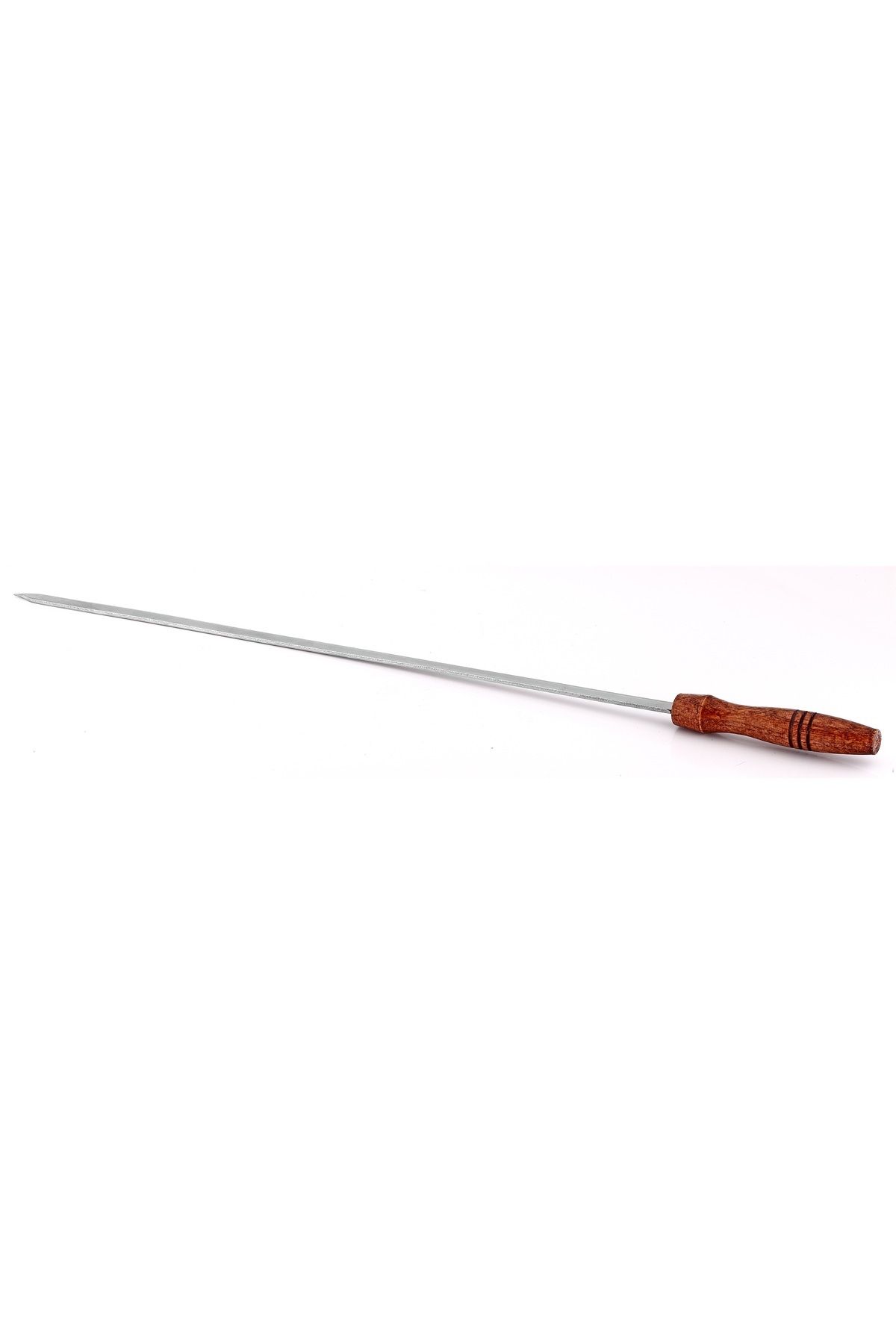 GÖNEN ÇELİK Gönen Çelik Paslanmaz Şiş 1 Adet 1 Cm Yassı 60 Cm Boy Ahşap Saplı Şiş