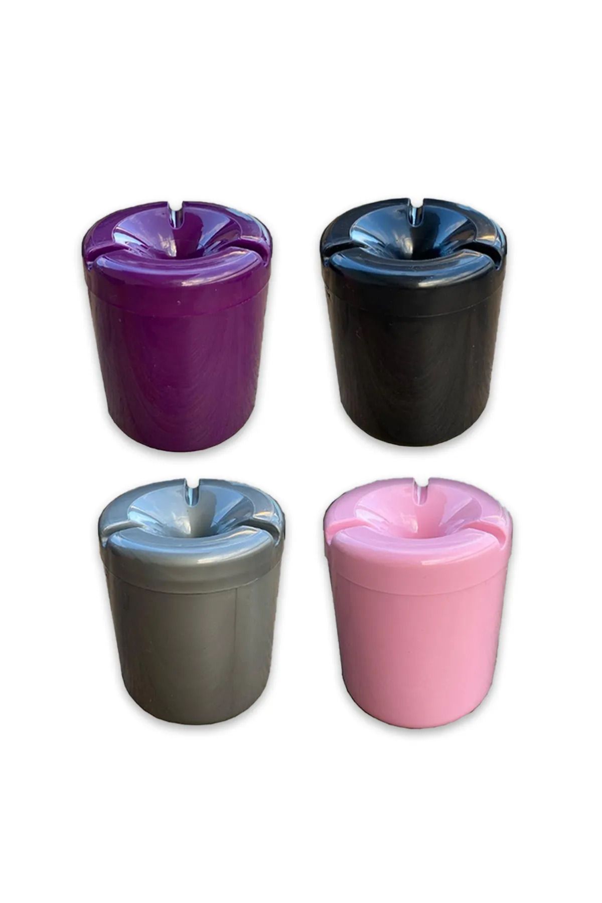 incirop 1 Adet Karışık Yanmaz Renkli Plastik XL Kokusuz Küllük, Silindir Küllük