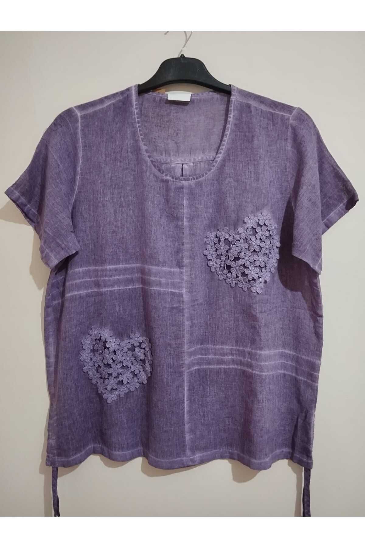 anne moda ankara Üstün kalite, Otantik, % 100 pamuk dokuma, kısa kollu bluz