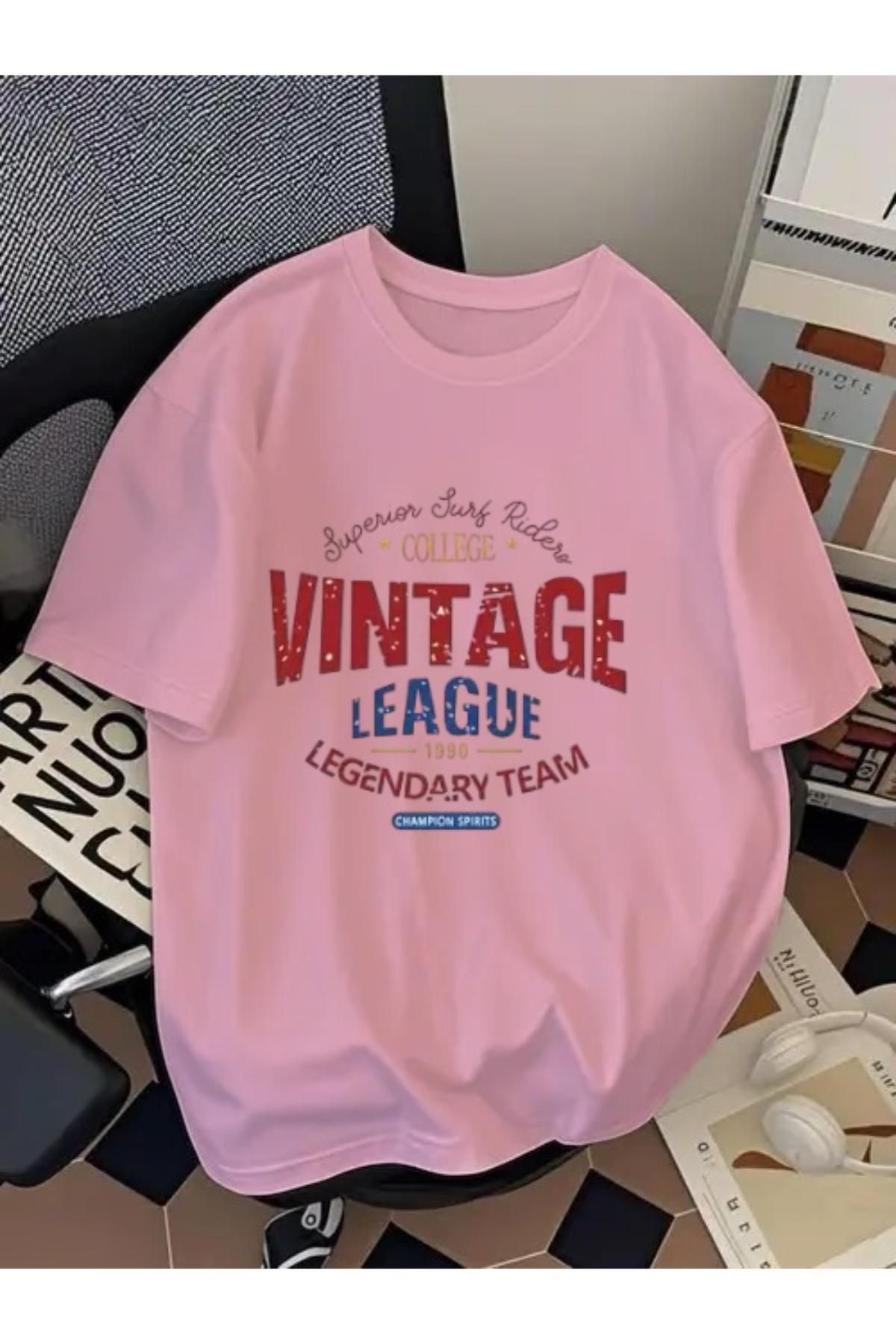 EQİ Vintage Baskılı Oversize T-Shirt