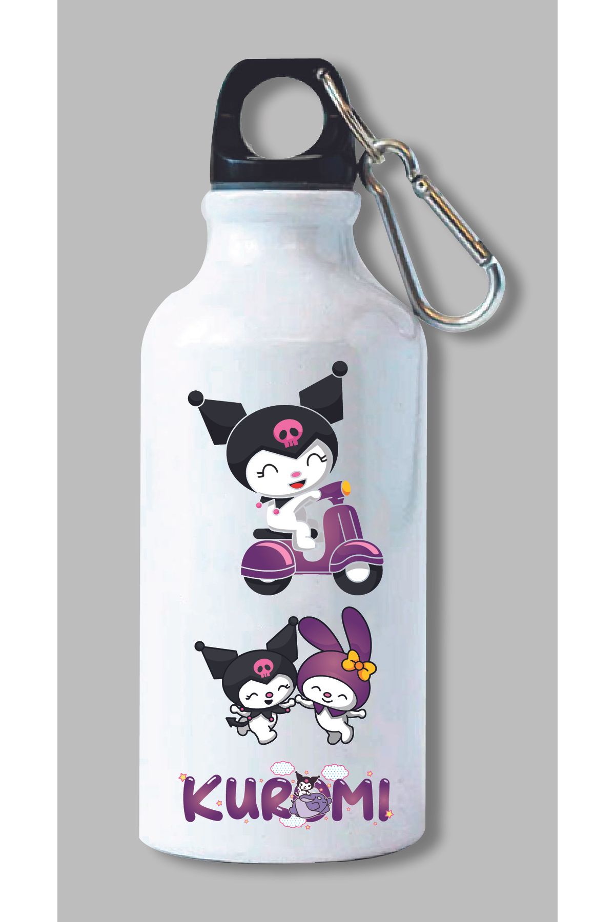 DKDZ SHOP Kuromi Baskılı Metal Suluk 600ml.