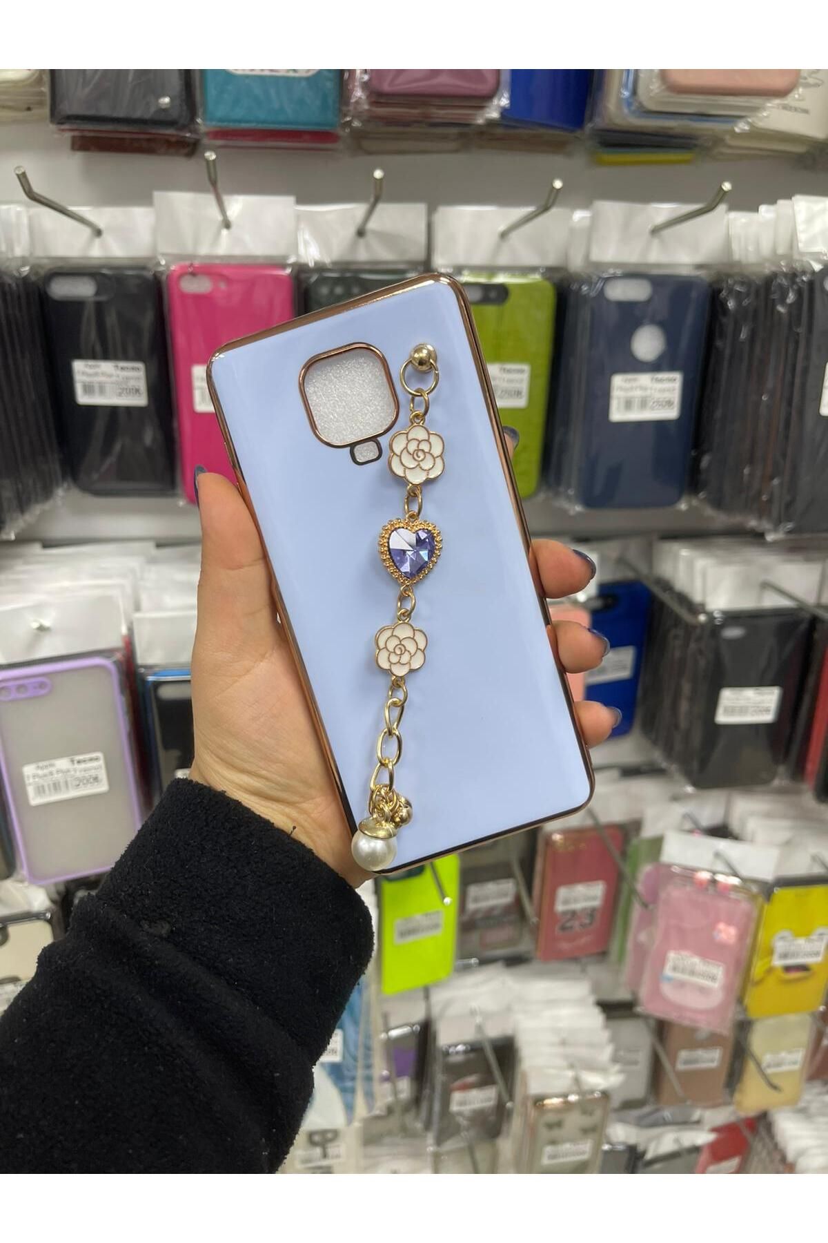 TECNOTREND Redmi Note 9 Pro/Note 9s Uyumlu el tutamaclı kamera korumalı taka silikon kapak