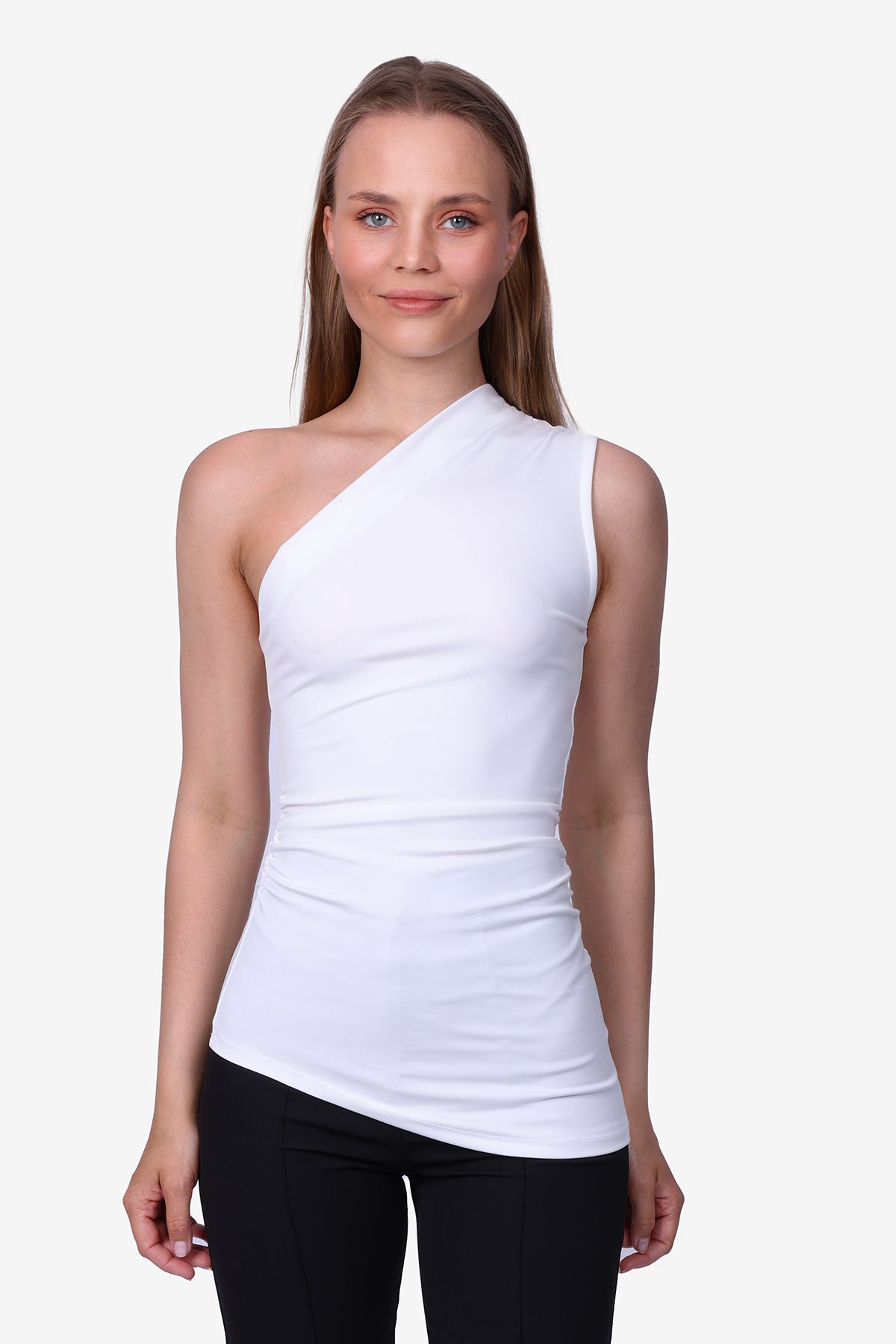 World Fashion Trends Tek Omuz Kolsuz Bluz JT4089