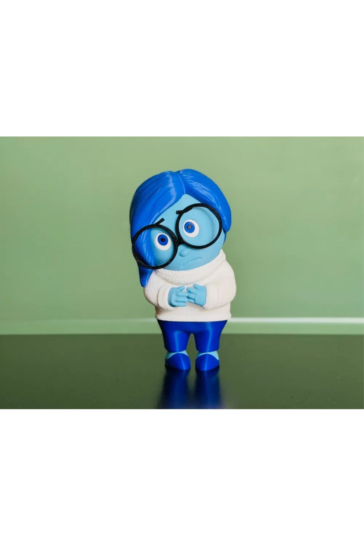 Modellio3D Tersyüz Sadness Figürü (Inside Out Üzgün Karakteri) | Orijinal Koleksiyonluk Oyuncak