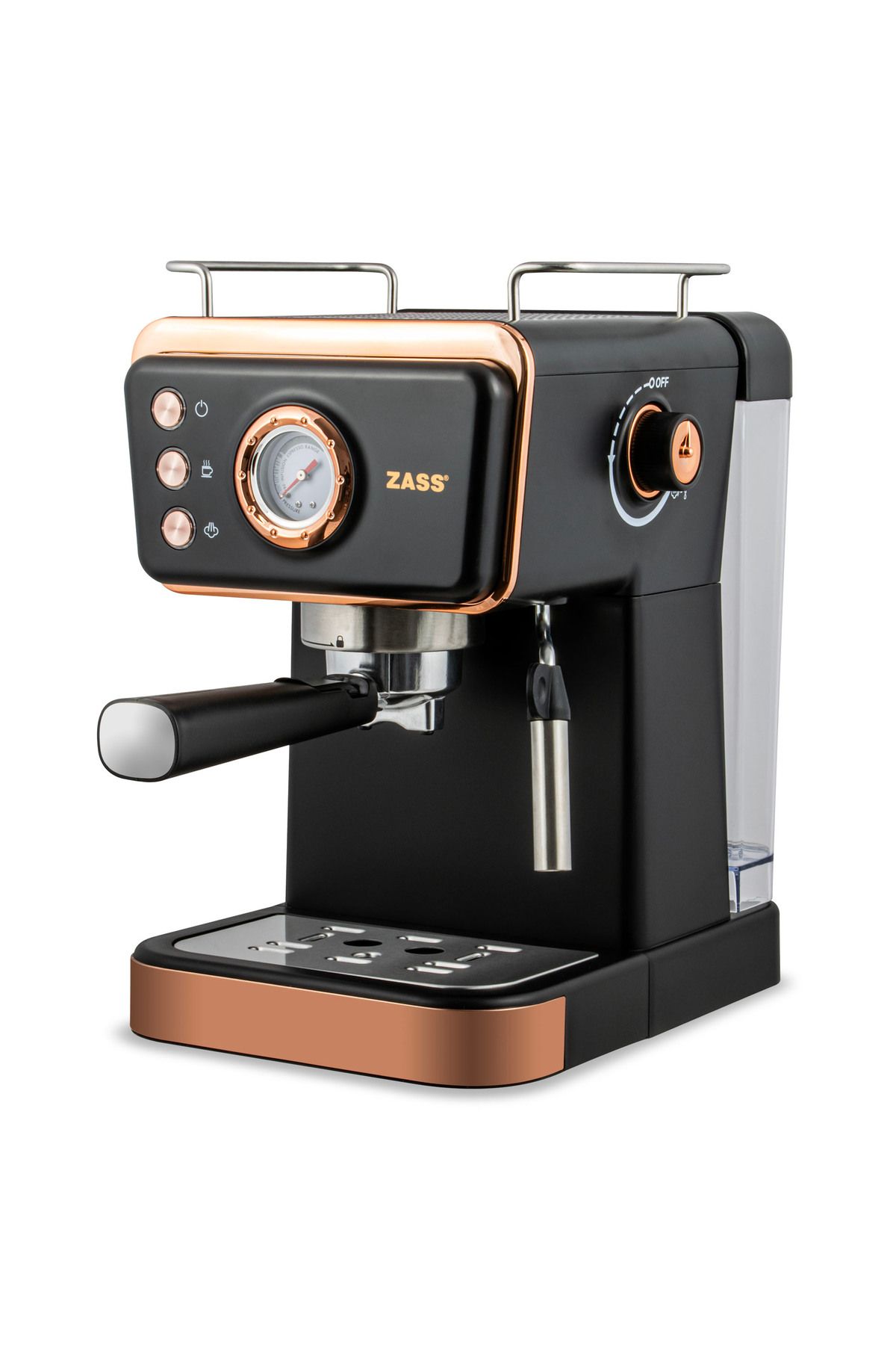 Zass Espressor Manual Zem 20 Rose Gold, Cafea Măcinată Și Capsule Nespresso, 1350w, 20bar 1.5l - One Size