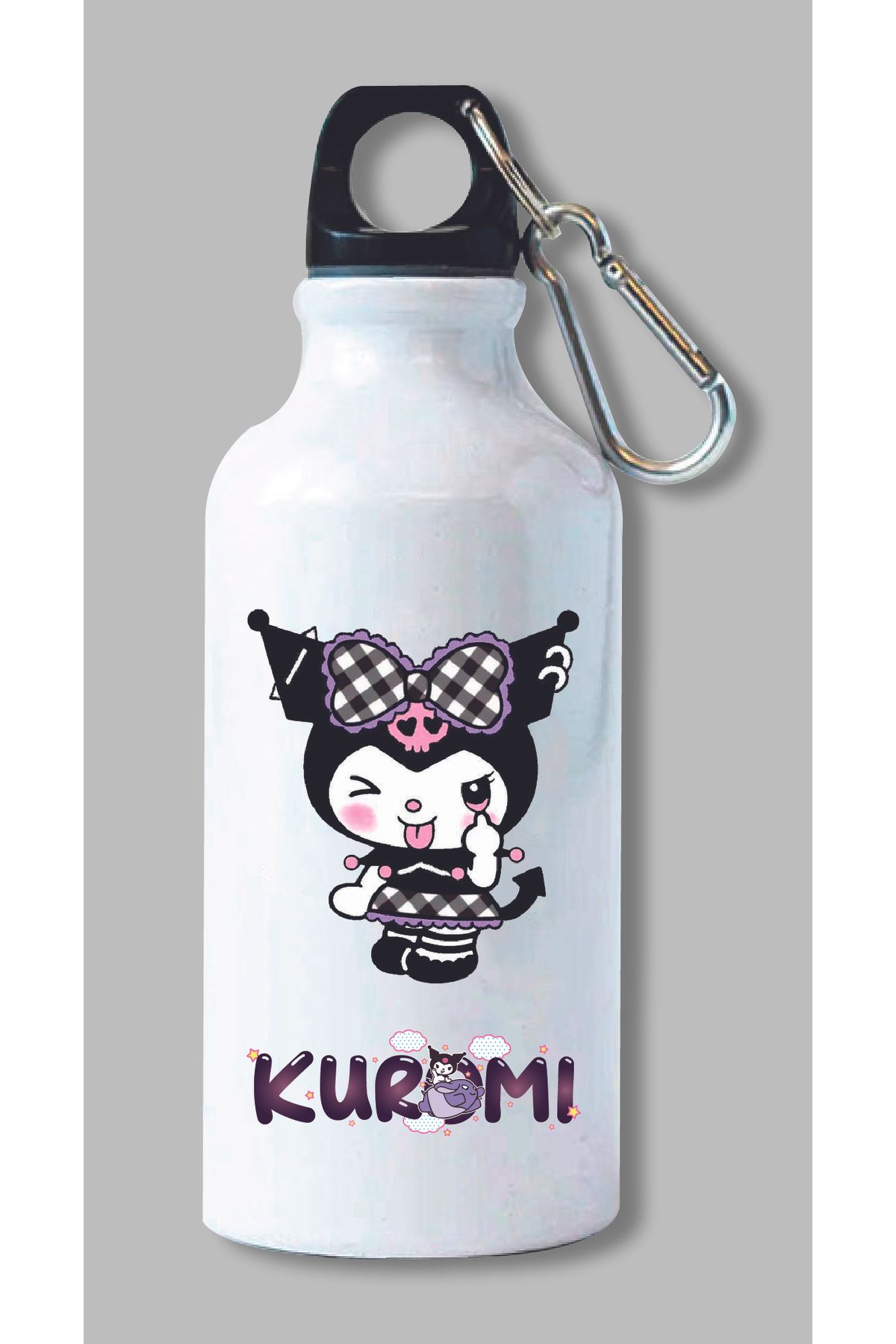 DKDZ SHOP Kuromi Baskılı Metal Suluk 600ml.