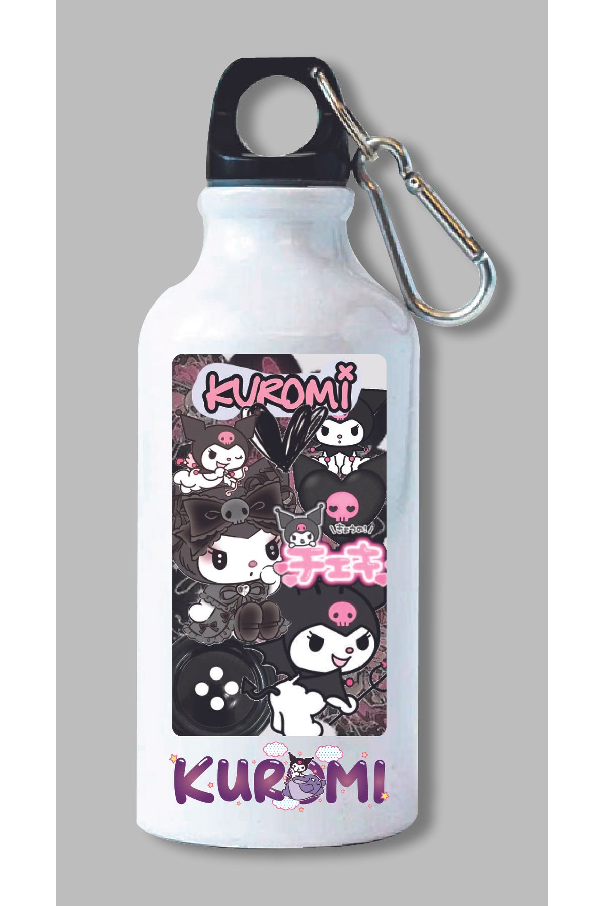 DKDZ SHOP Sonic Baskılı Kancalı Su Matarası 600ml.