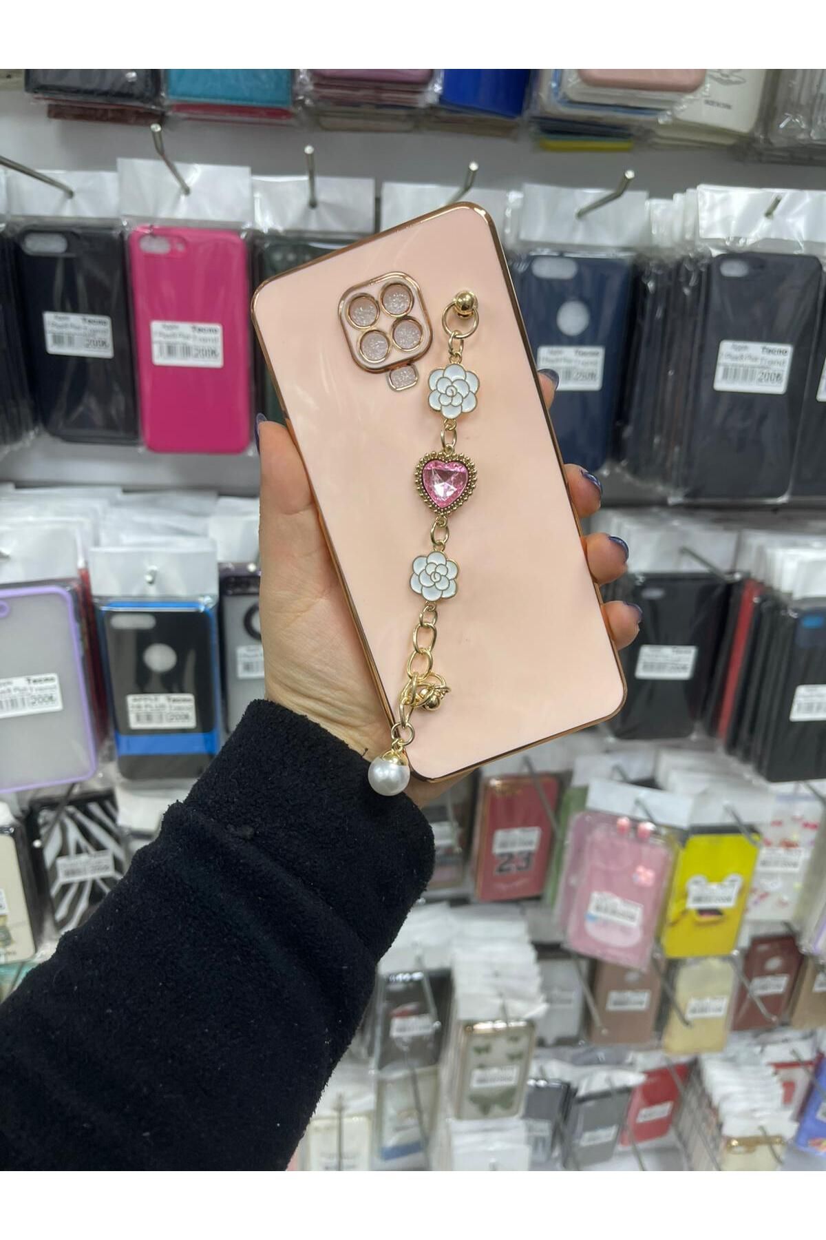 TECNOTREND Redmi Note 9 Pro/Note 9s Uyumlu el tutamaclı kamera korumalı taka silikon kapak
