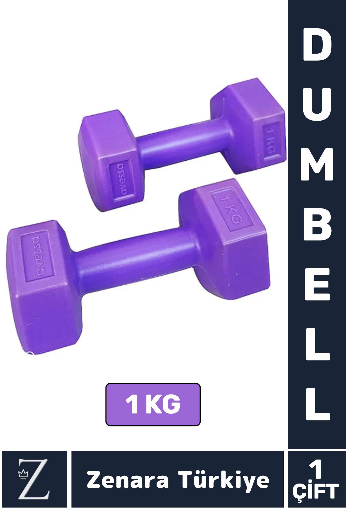 Premium Yüksek Kalite Sert Plastik Egzersiz Pilates Isınma Ev Hafif Ağırlık Antrenman 2X1 Kg Dambıl