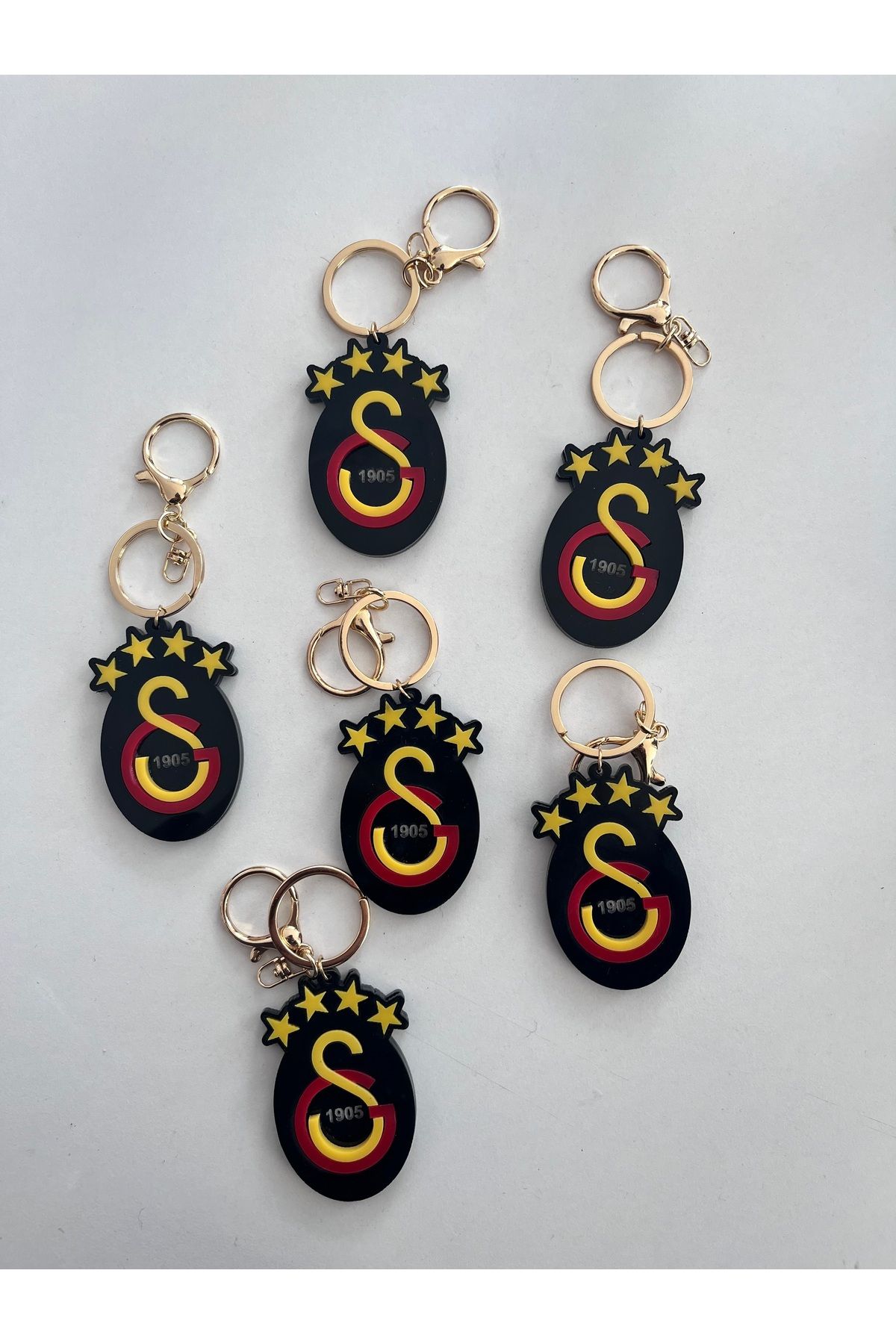 Handmade Galatasaray temalı akrilik çanta charm veya anahtarlık