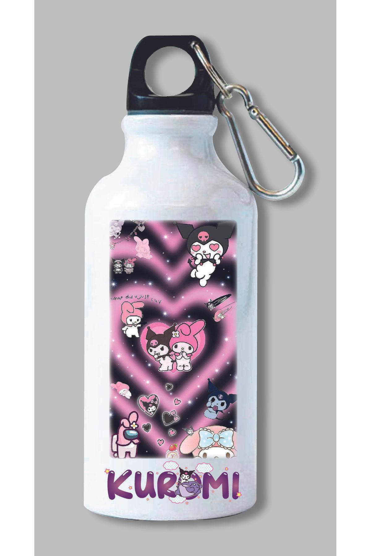 DKDZ SHOP Kuromi Baskılı Metal Suluk 600ml.