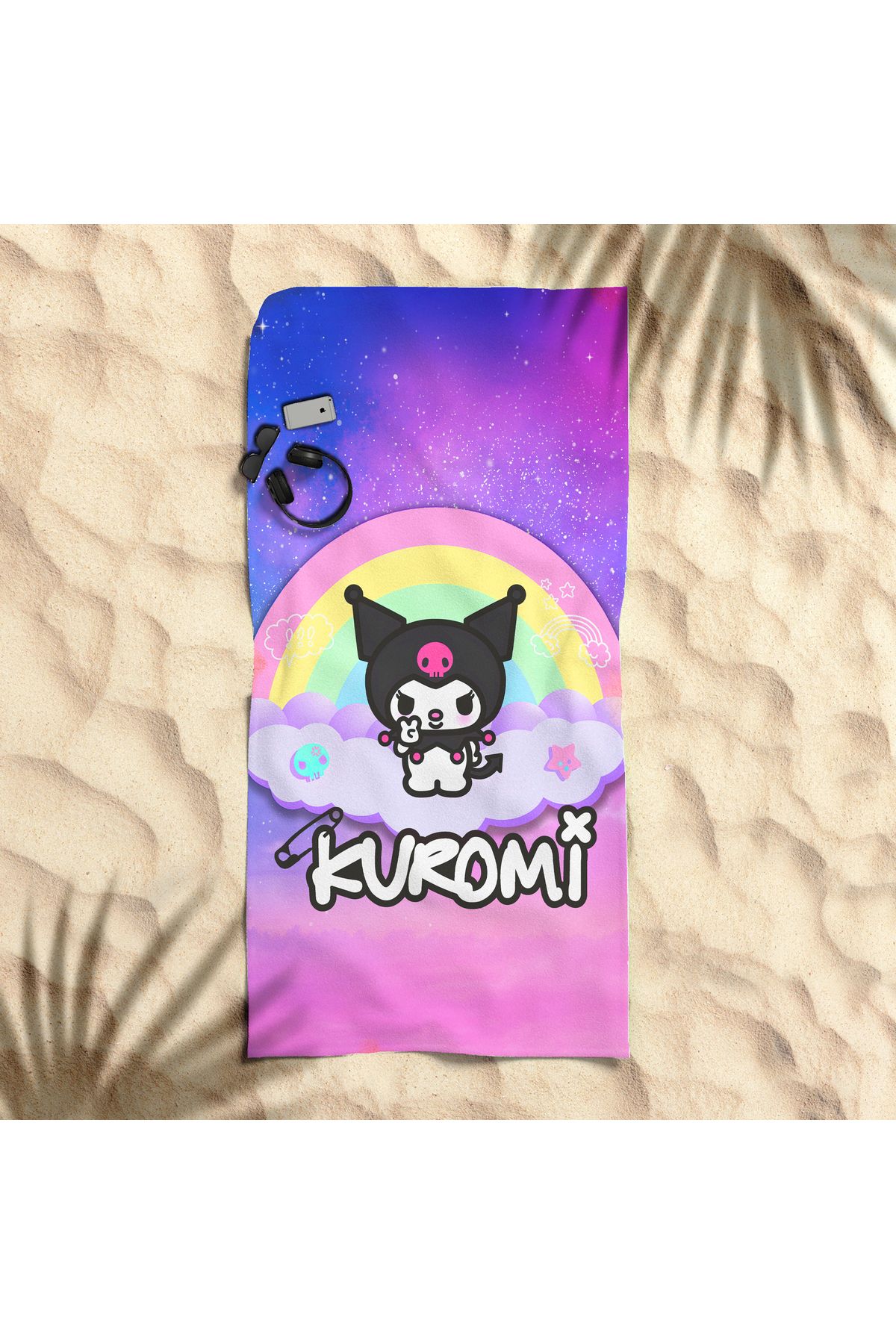 hediyechy GİFT DUVET COVER kuromi baskılı piaj havlusu