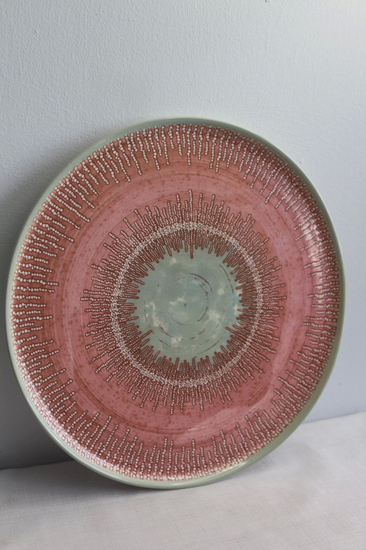 YenisiniAl Keramika Ephesus Pembe Servis Tabak 28cm