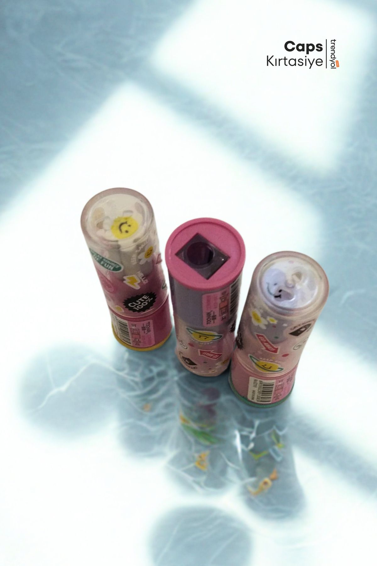 caps office-3Pcs Lipstick Shaped Eraser and Pencil Sharpener Set – Cute Design, Practical Use 5
