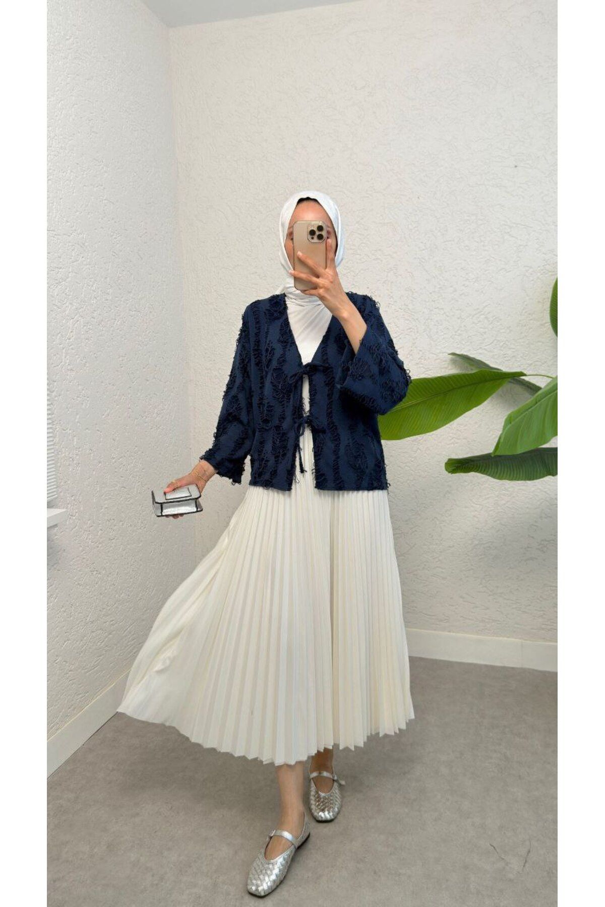 BisuModa SAKALLI JAKAR KUMAŞ BAĞLAMALI KİMONO