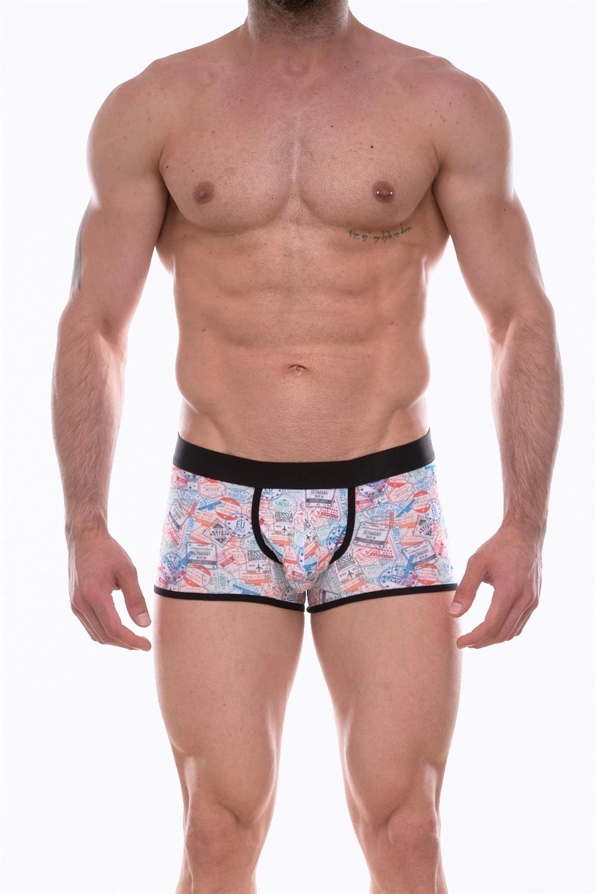 sepya Don Moris Erkek Desenli Boxer