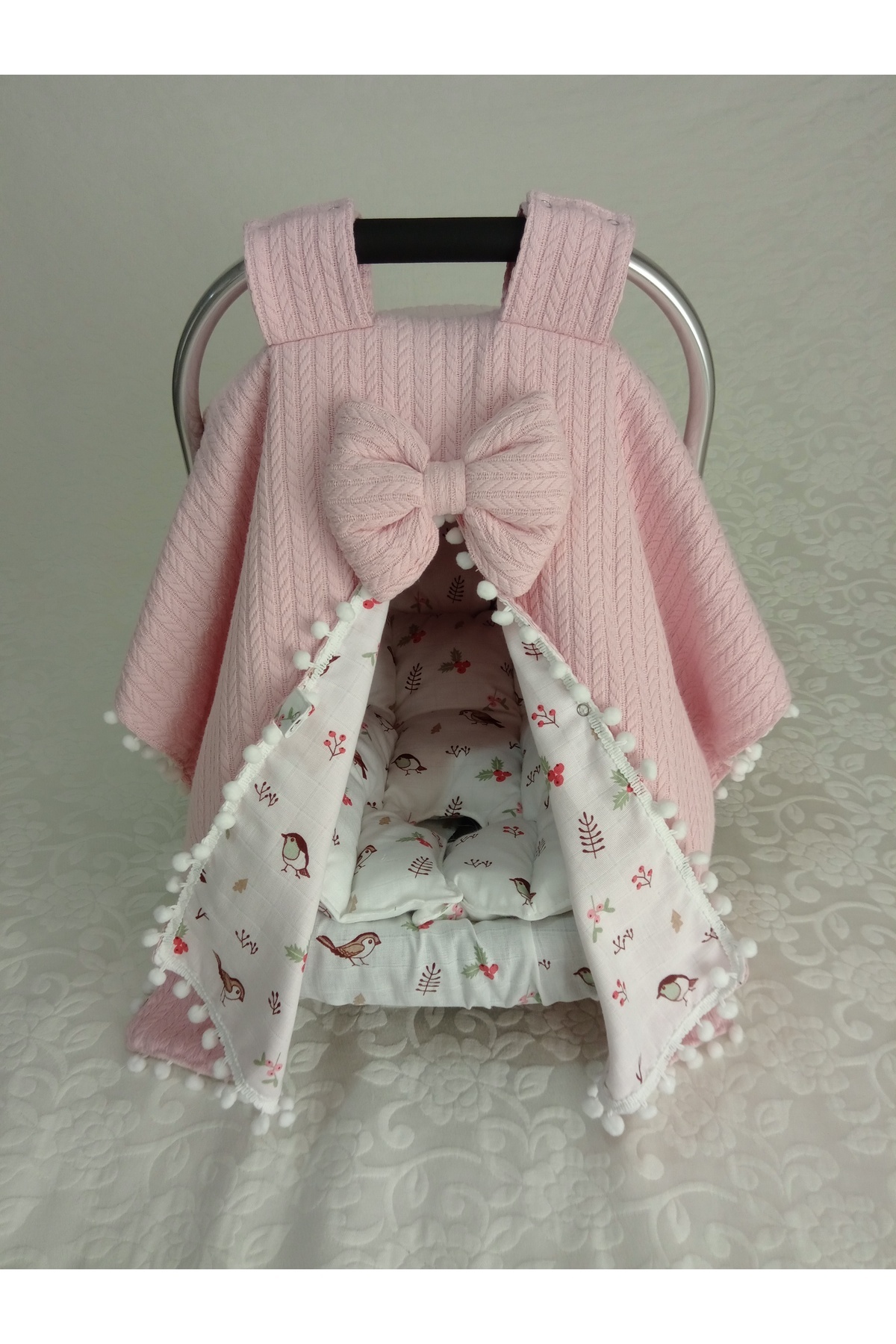 Wenaris % 100 pamuk Puset Örtüsü ve puset minderi 2 parça ( Puset Çarşafı dahil değildir ) fotoğrafı 2 (önizleme)