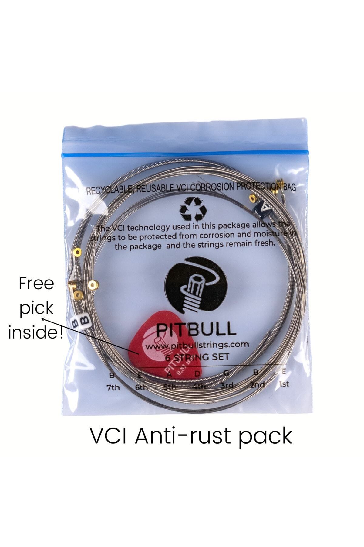 PİTBULL-Pitbull Strings Venüs Serial Electric Guitar 7 String Set Strings VEG 10-60 Nickel Alloy 4