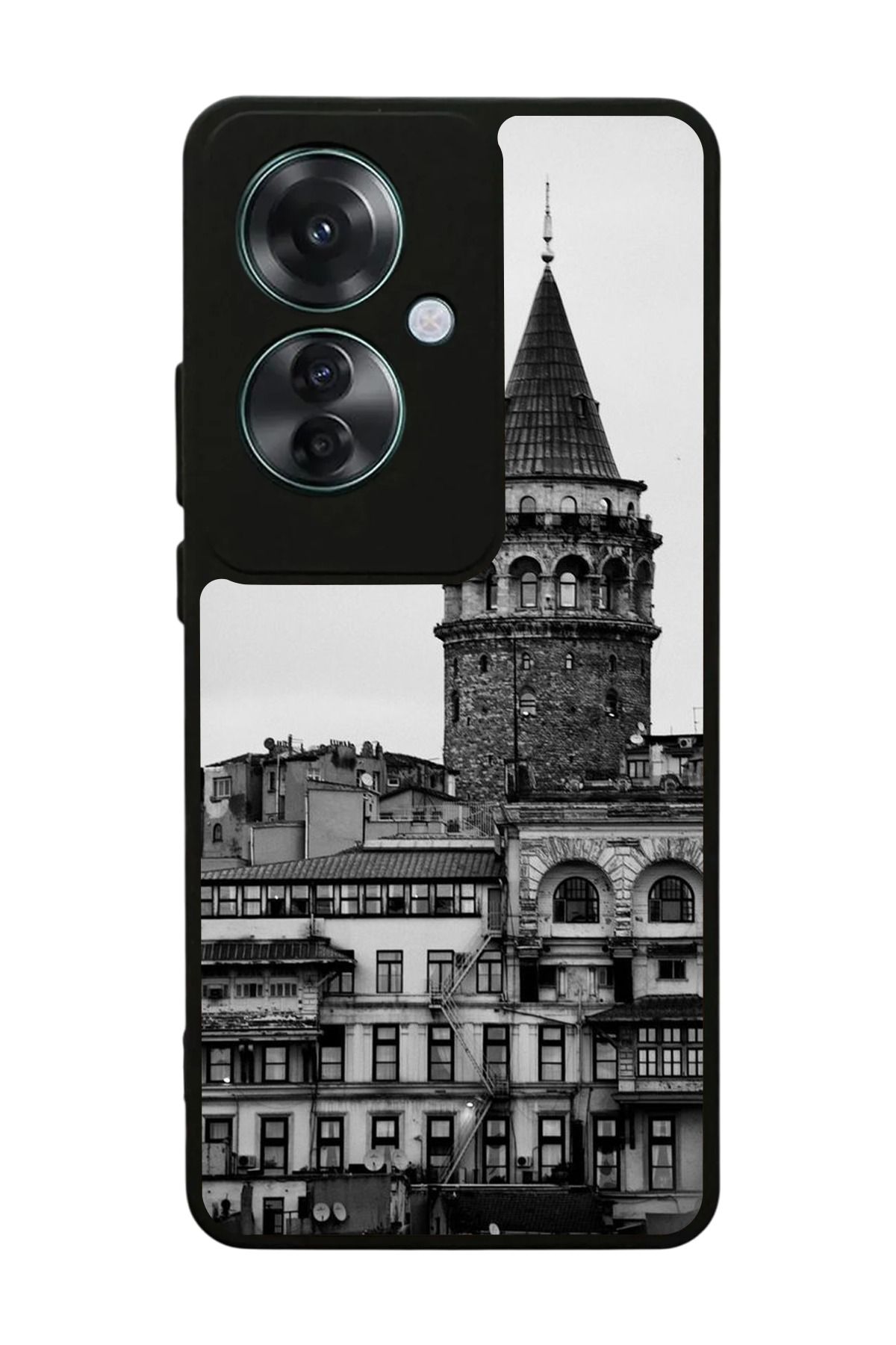 OPPO Reno 11F Uyumlu Mat Siyah Kılıf – Yumuşak Silikon, Koruyucu, Şok Emici Kapak