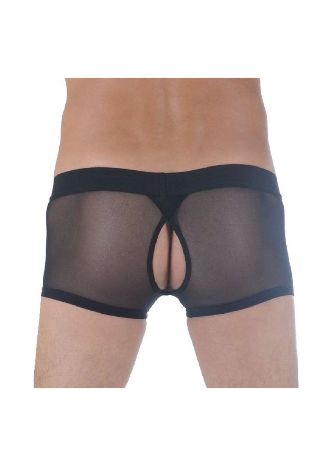 sepya Don Moris DM291121 Transparan Arkası Açık Mini Boxer