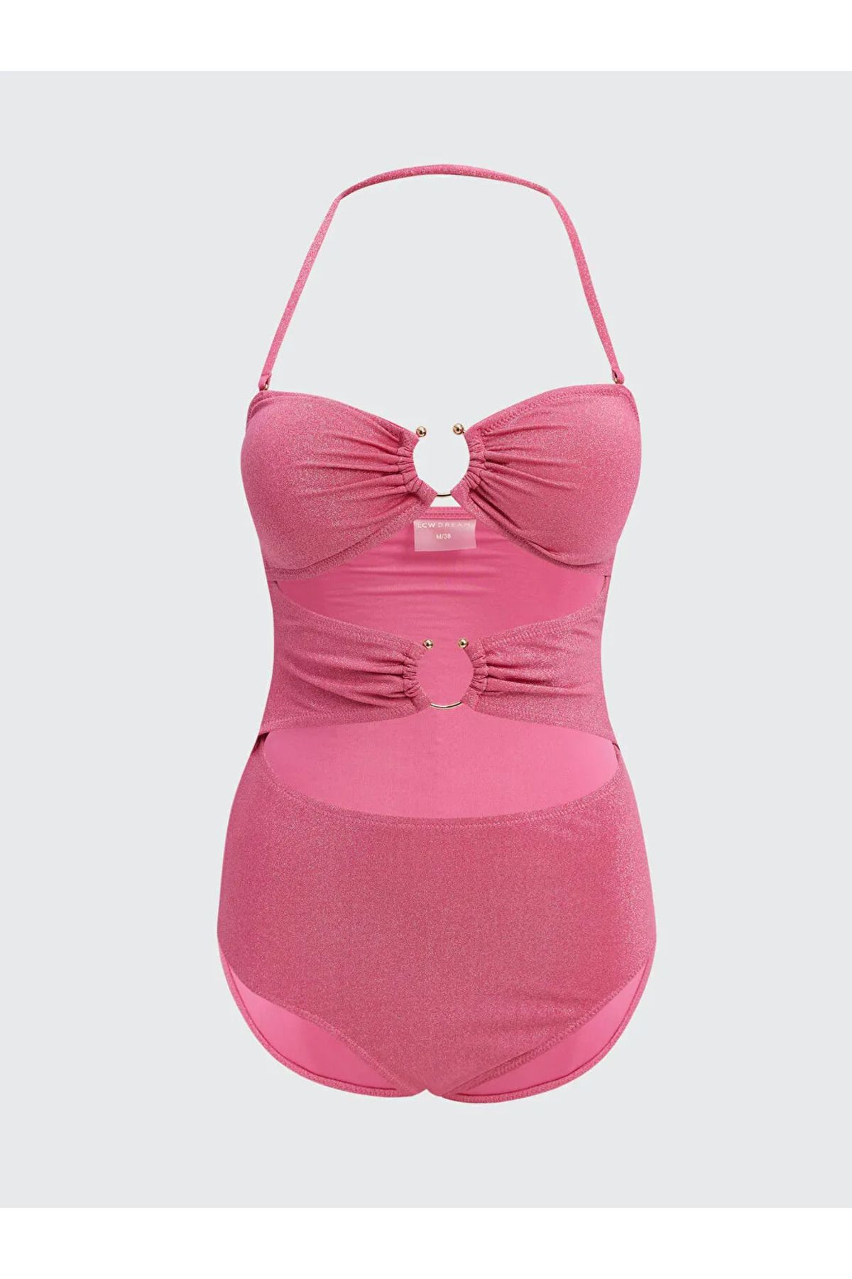 LC Waikiki LCW DREAM Pembe Parlak Görünümlü Kadın Mayo