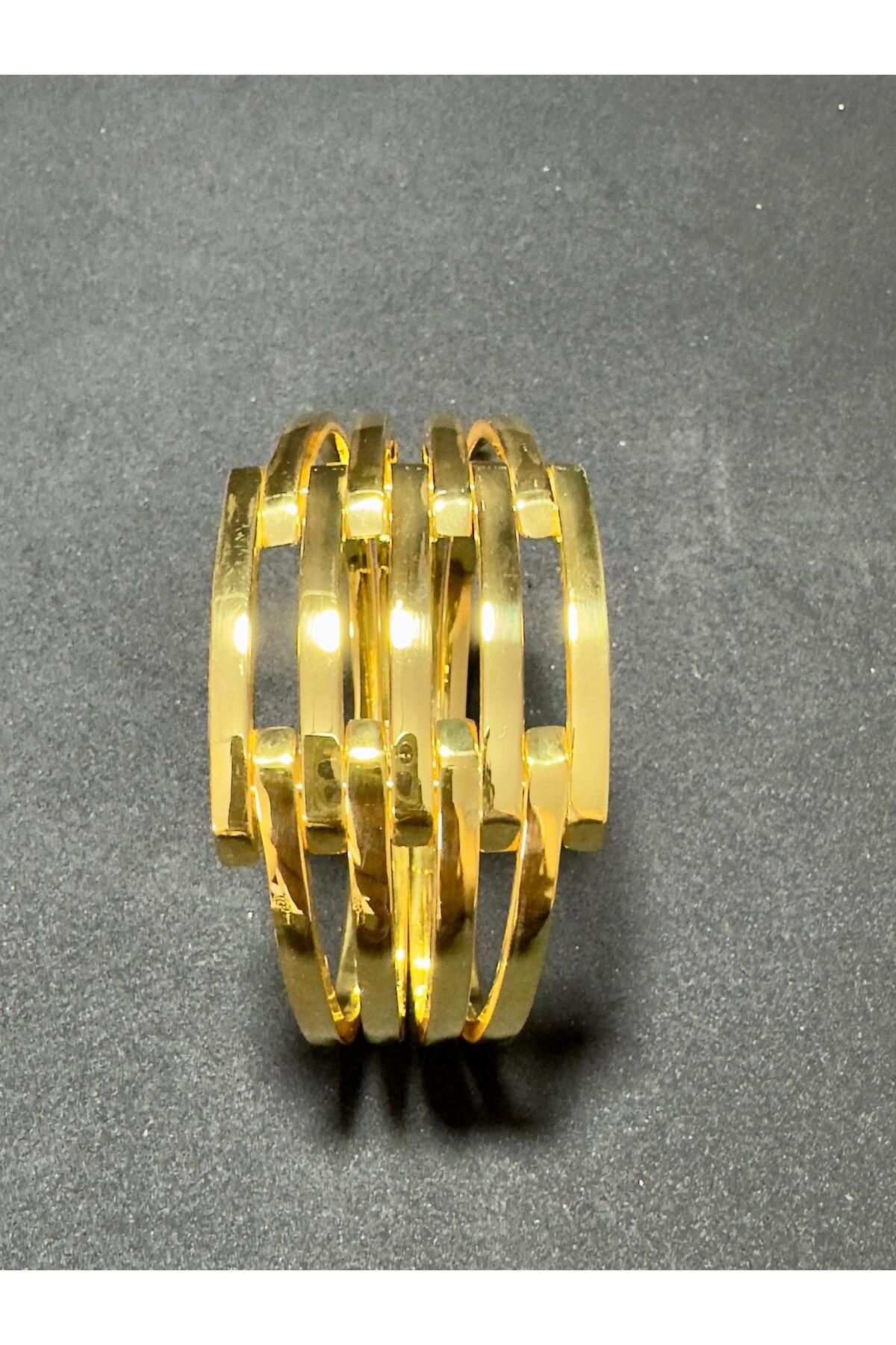 ELVEUS JEWELLERY 925 AYAR GÜMÜŞ KABURGA BİLEZİK ALTIN KAPLAMA 4 BACAKLI