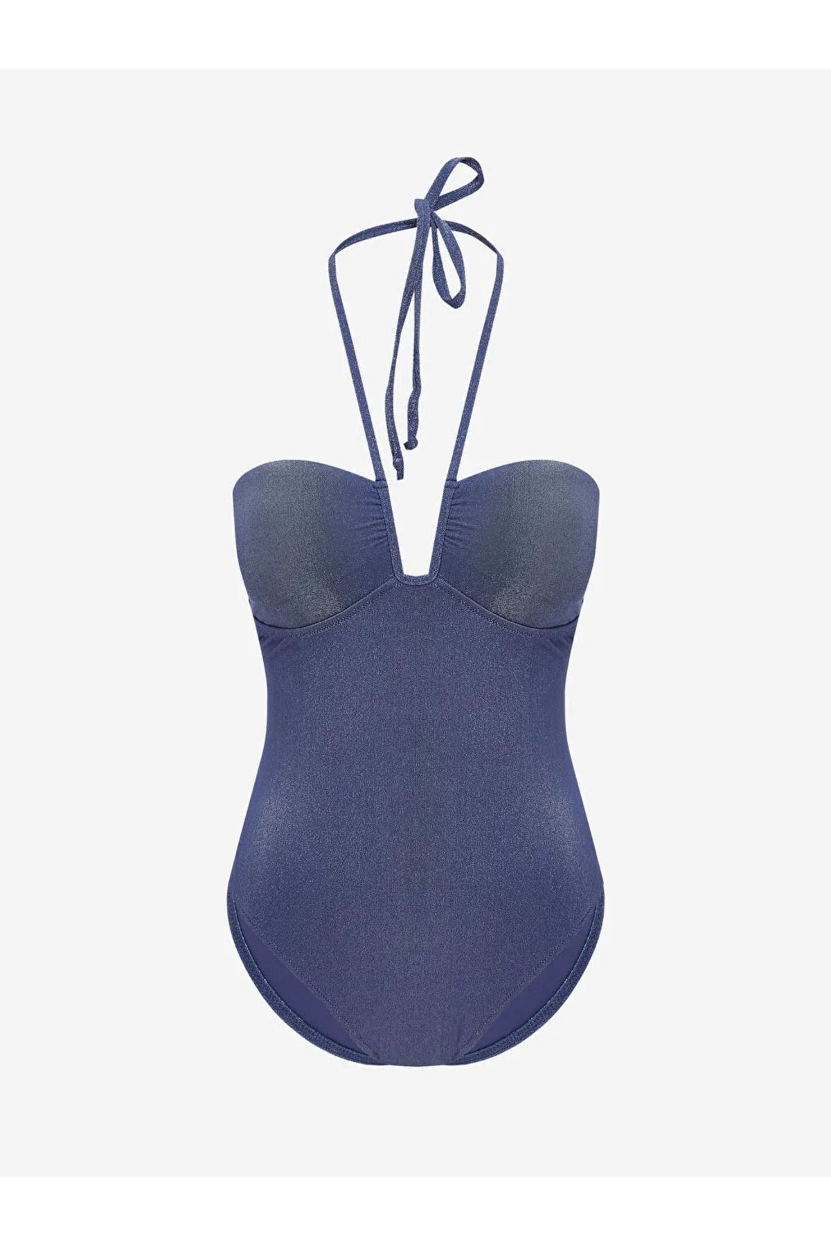 LC Waikiki LCW DREAM Indigo Simli Çıkarılabilir Pedli Kadın Mayo