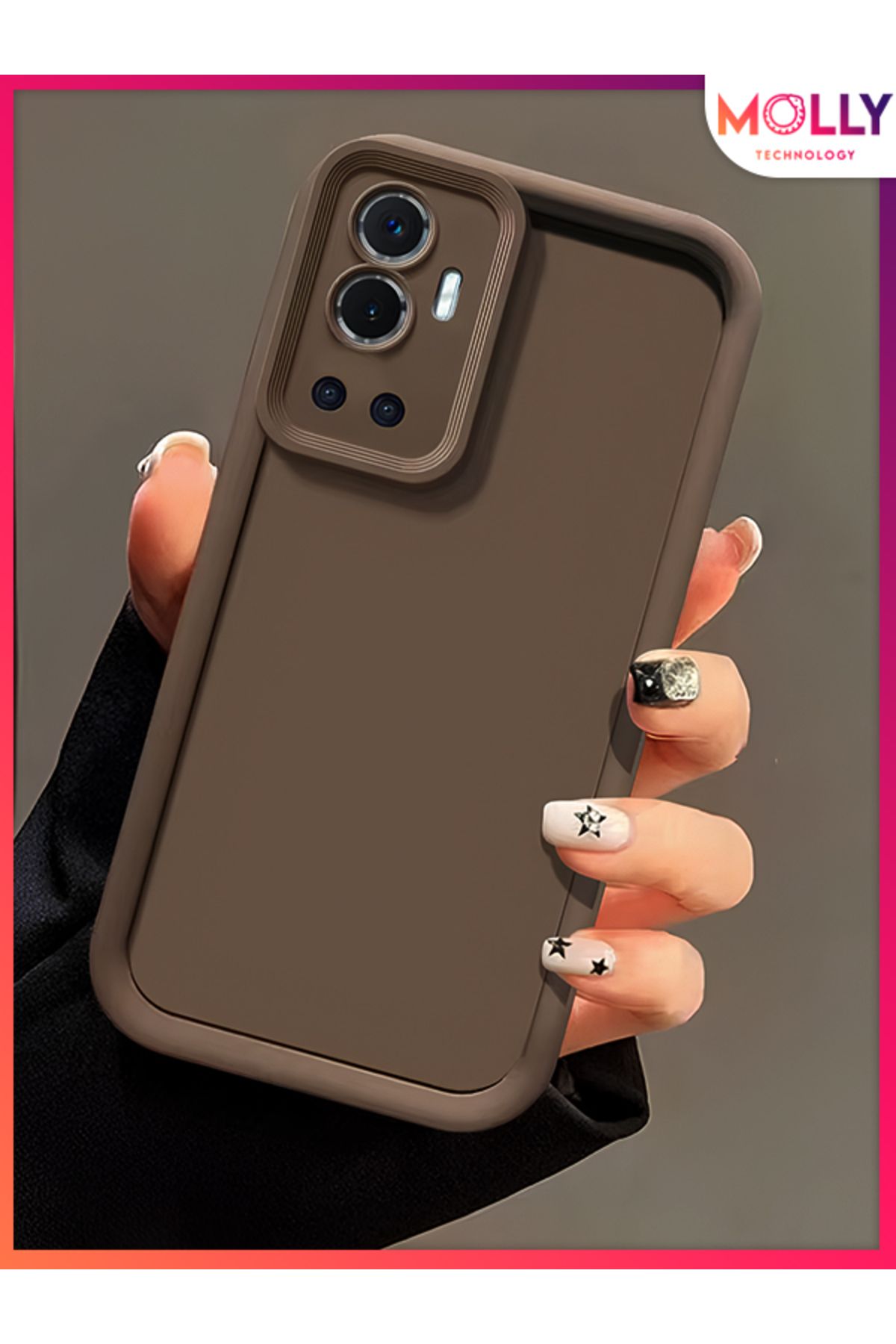 Molly İnfinix Hot 12 İçin Fallow Brown Kenarları Kalın Pan Silikon Kılıf
