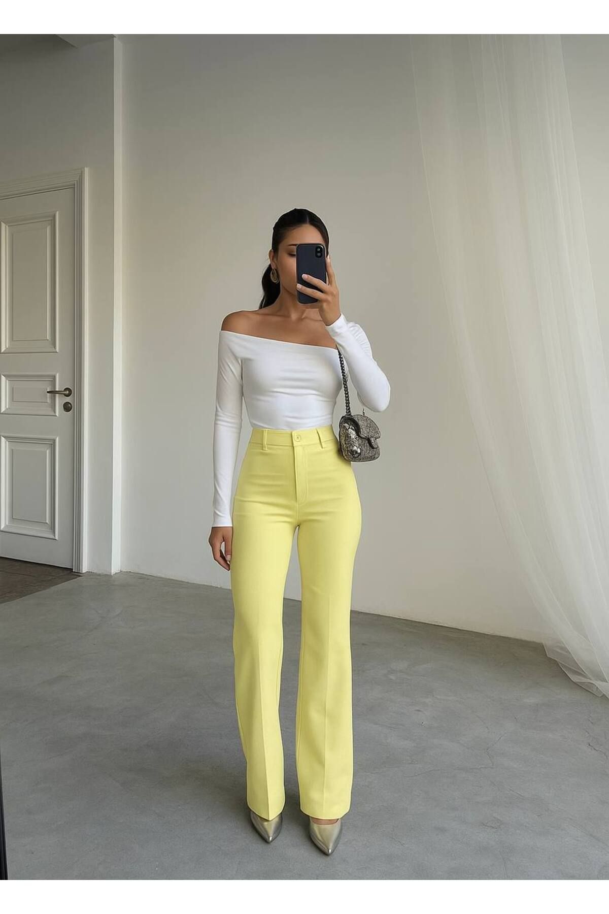Castivo Fashion BoldFit Yüksek Bel Düz Paça Pantolon