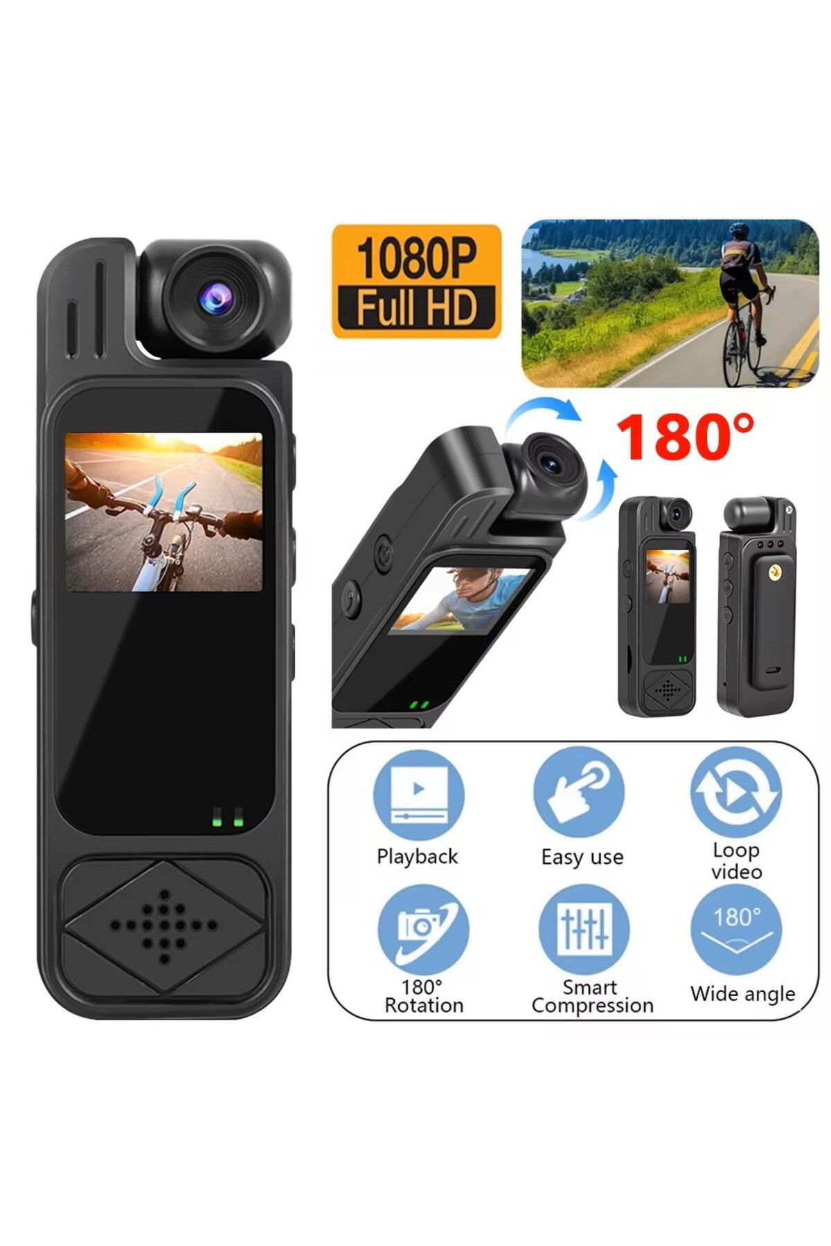 Hesapli Alisveris Kamera 1.3 İnç HD 1080P Güvenlik İçin Taşınabilir + Motor + Bisiklet + Doğa Kamerası