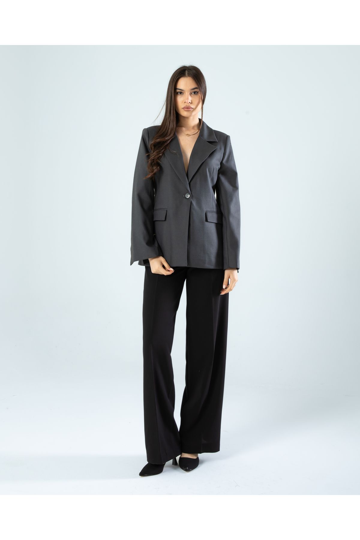 Mhm Kadın Dar Kesim Blazer Ceket
