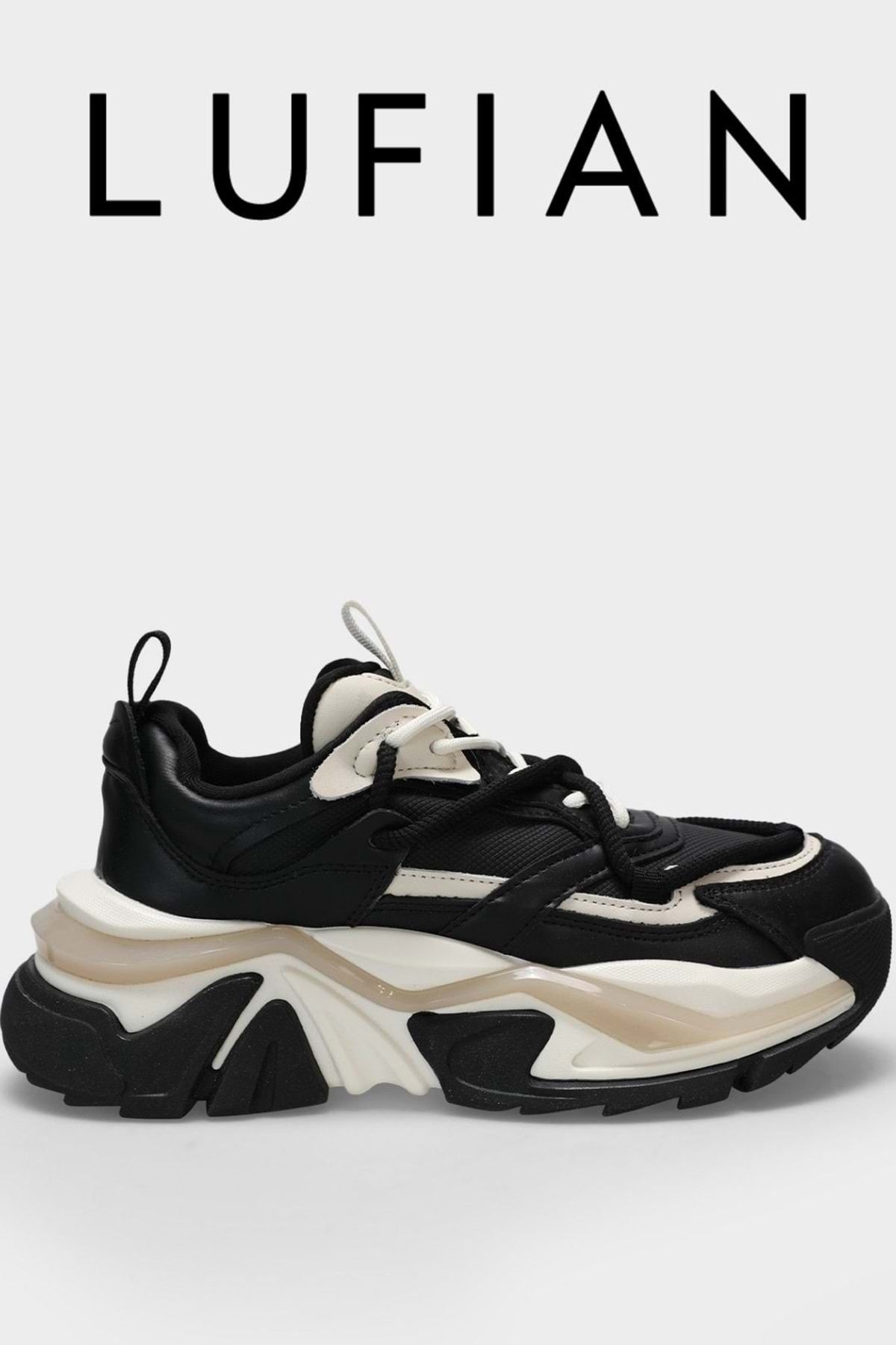 Kocamanlar Ayakkabı Lufian 122230015 Kate Sneaker Unisex Deri Spor Ayakkabı SİYAH