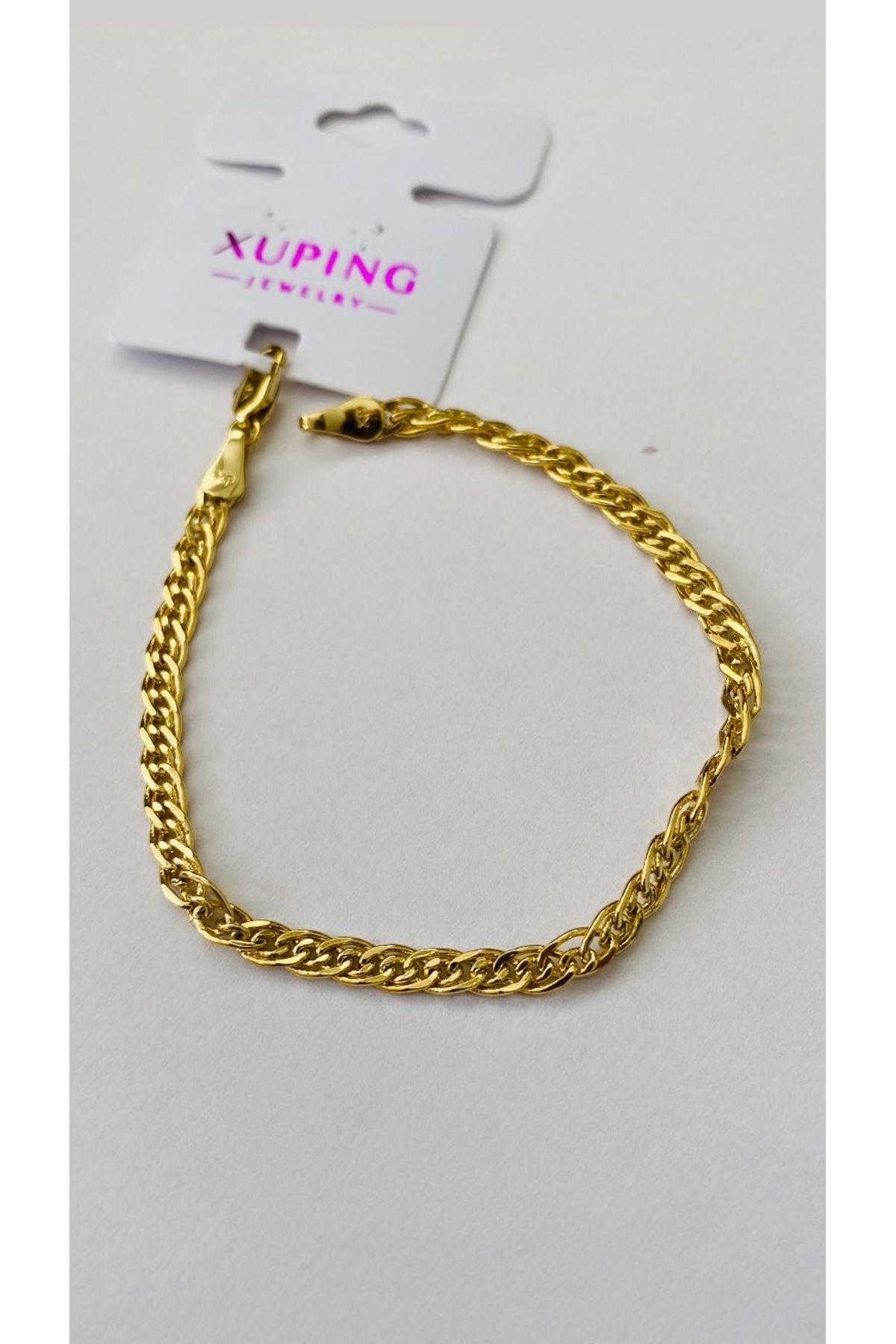 NİSSBEBE XUPİNG JEWELRY VİP Bileklik 14K Renk KARARMAZ Çelik Bileklik (DOĞALTAŞ BİLEKLİK HEDİYE)