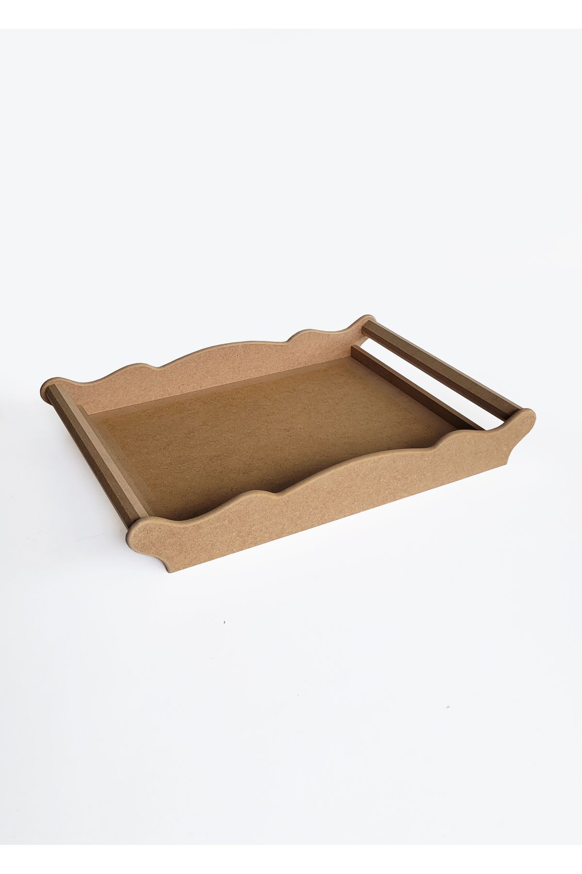 Ahşap Ham Mdf, Boyanabilir Dikdörtgen Gondol Tepsi, 47x33 Cm