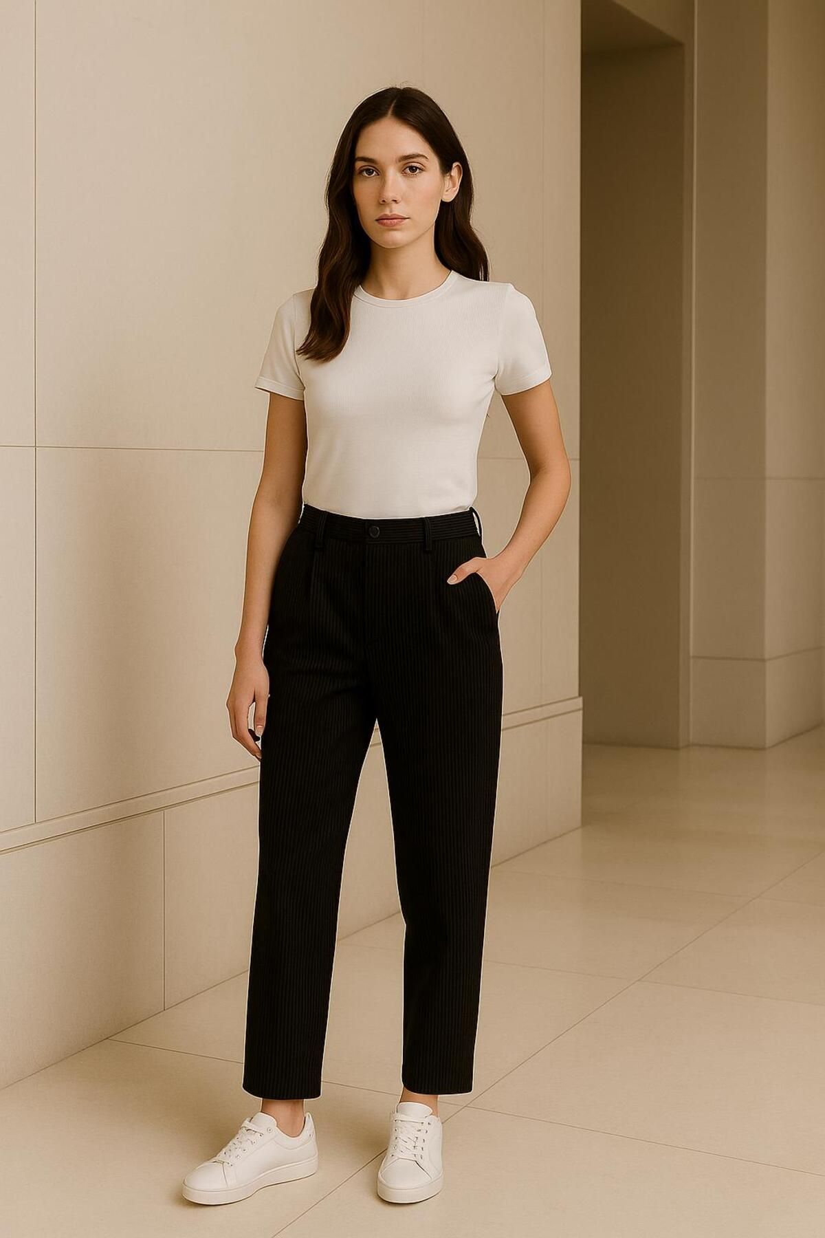 VENTİUP Urban Cord Siyah Kadife Pantolon”