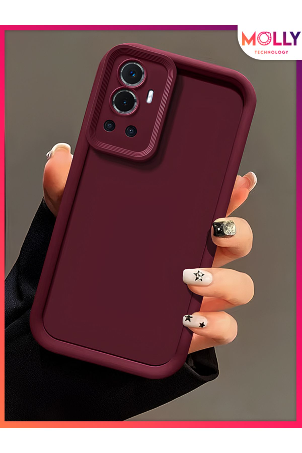 Molly İnfinix Hot 12 İçin Vişne Çürüğü Kenarları Kalın Pan Silikon Kılıf