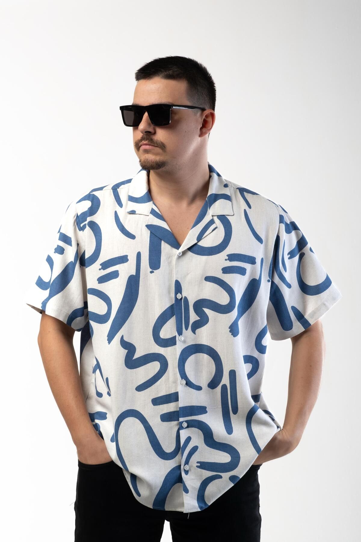 SÖR BÜLEND Büyük Beden Yazlık Hawaii Gömlek