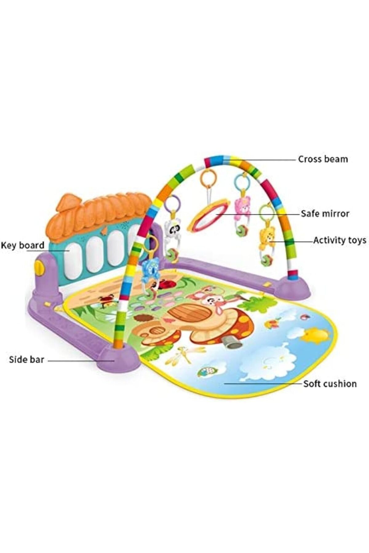 🎹🧸 بساط وسجادة لعب بيانو للأطفال حديثي الولادة 3×1 – موسيقى وألعاب ترفيهية وتنمية مهارات