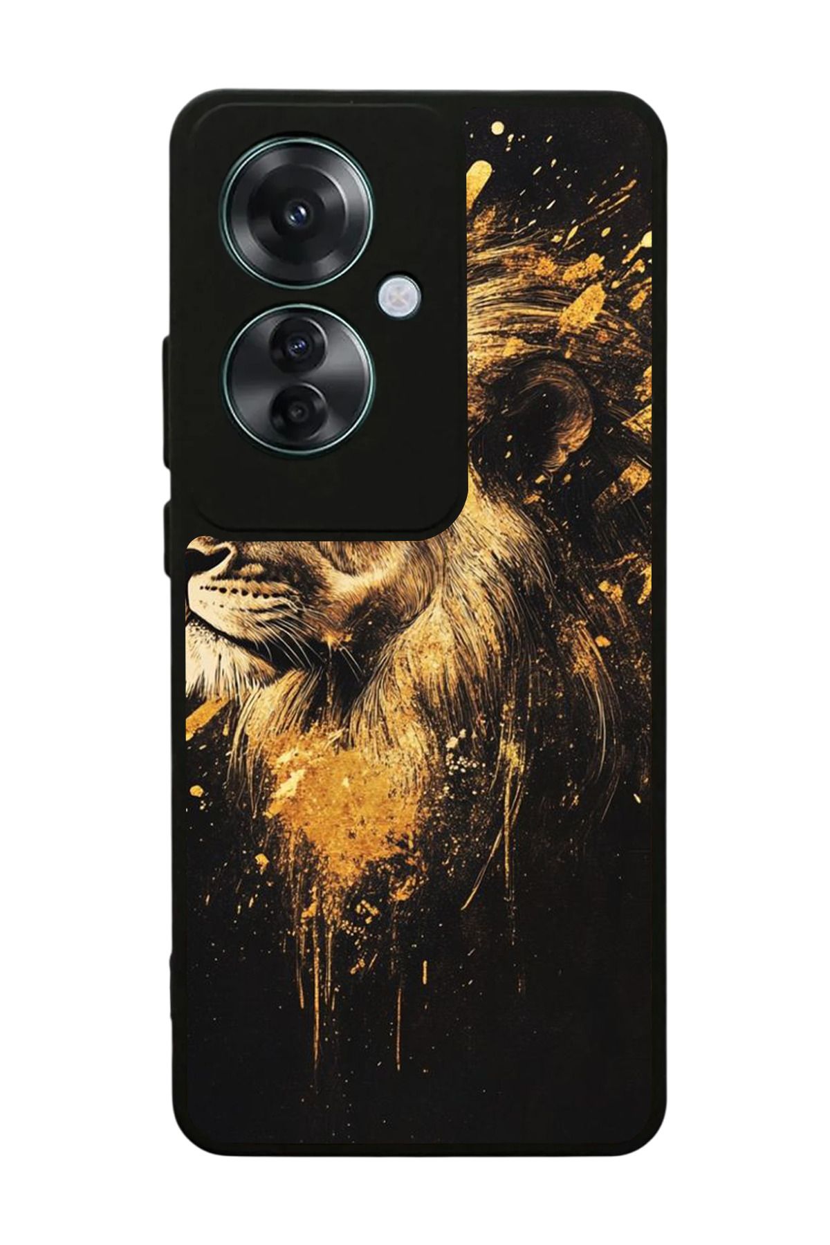 OPPO Reno 11F Uyumlu Mat Siyah Kılıf – Yumuşak Silikon, Koruyucu, Şok Emici Kapak