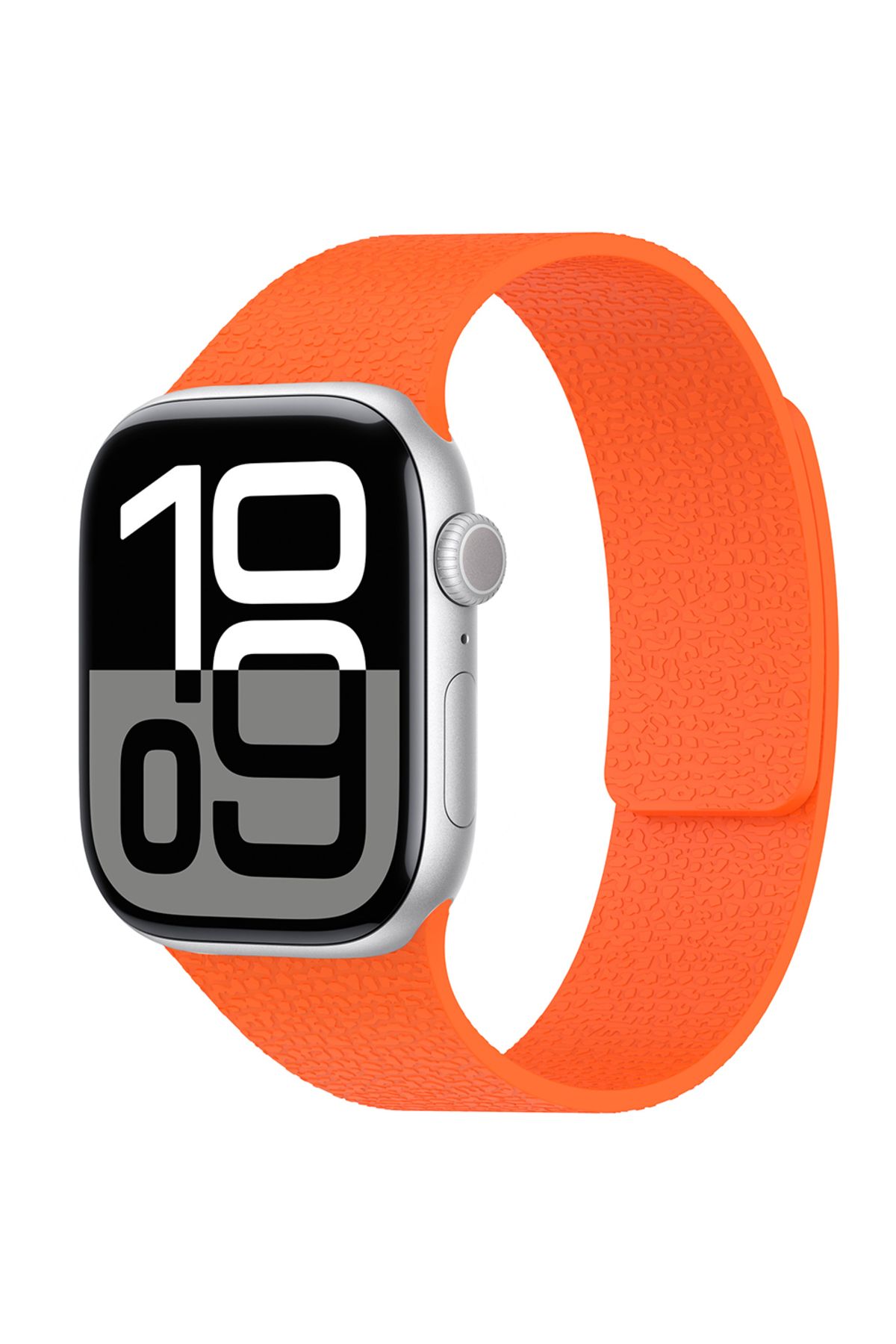 Strap U Apple Watch 2/3/4/5/6/7/8/9/se 38/40/41 mm Seri 10 42mm Uyumlu Kabartma Desenli Silikon Kordon Kayış