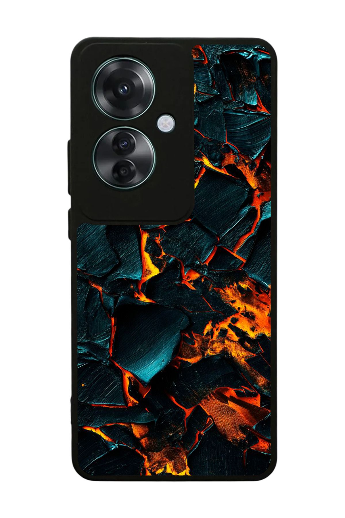 OPPO Reno 11F Uyumlu Mat Siyah Kılıf – Yumuşak Silikon, Koruyucu, Şok Emici Kapak