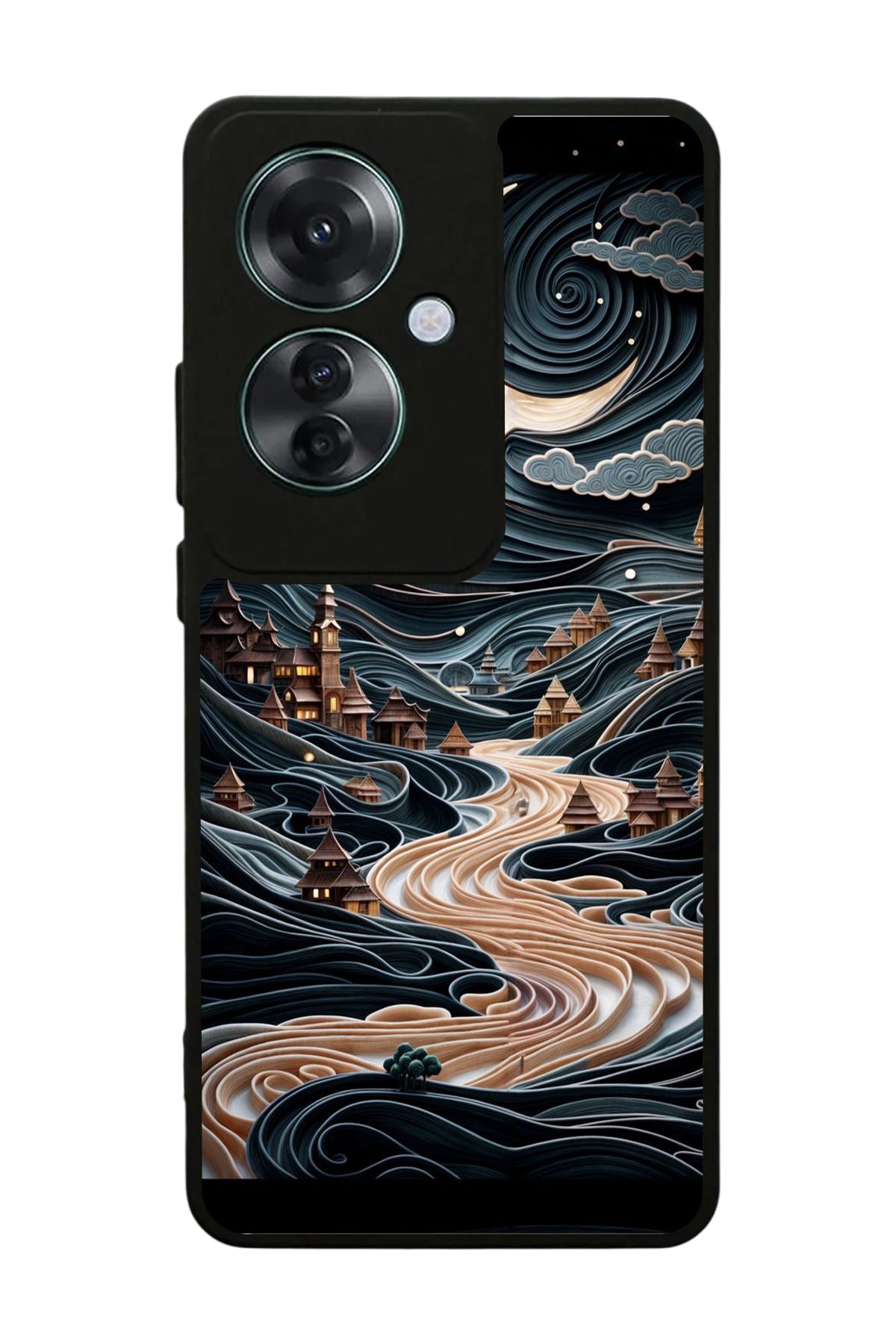 OPPO Reno 11F Uyumlu Mat Siyah Kılıf – Yumuşak Silikon, Koruyucu, Şok Emici Kapak