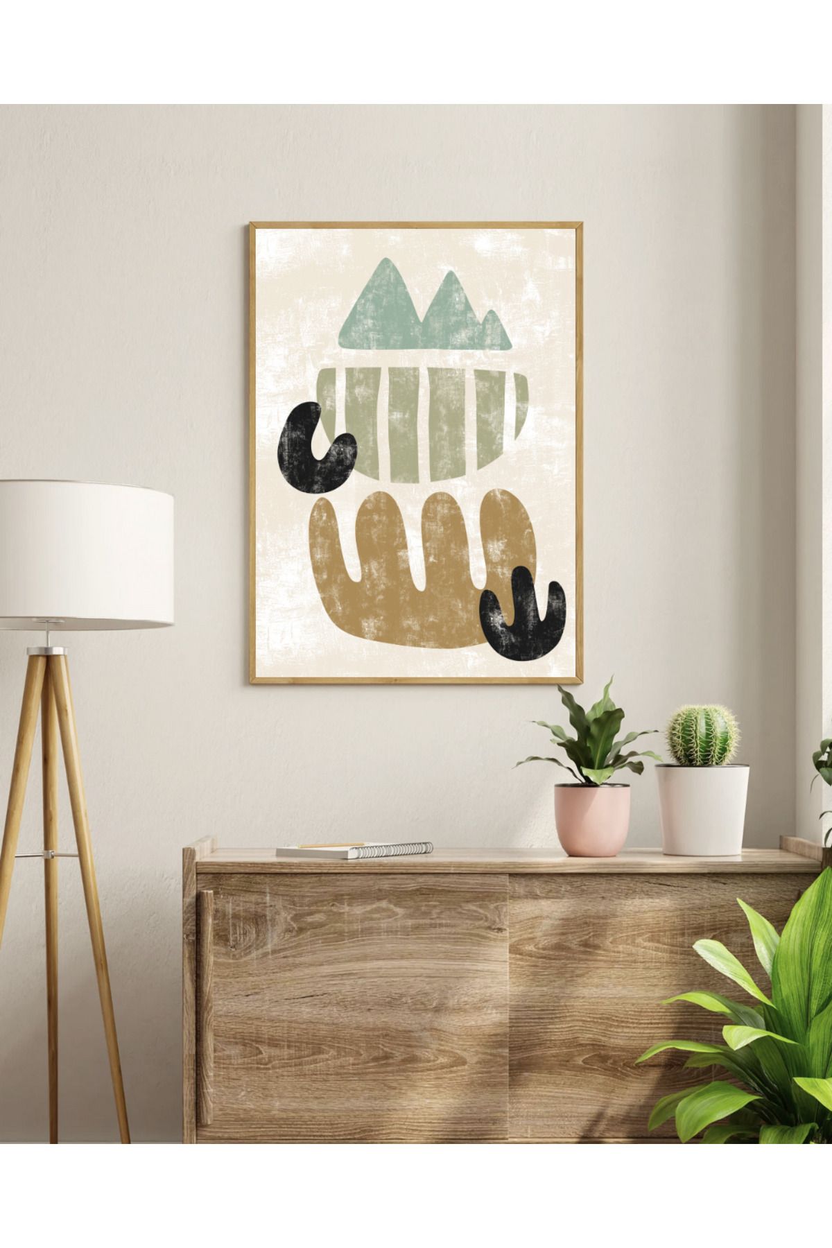 Tuba Decor Tek parça Ahşap Çerçeve Görünümlü MDF Tablo
